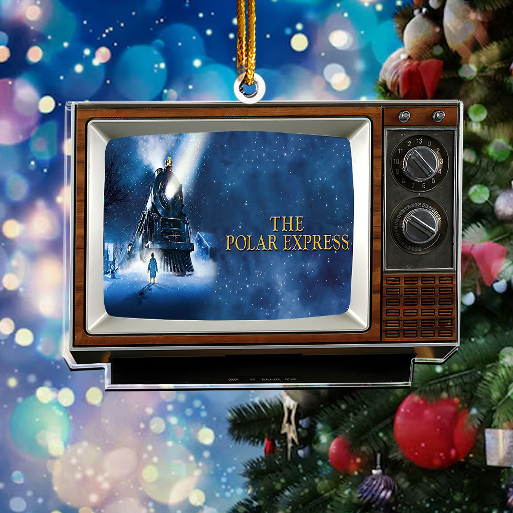 The Polar Express Christmas Acrylic Ornament – Retro TV Holiday Decoration