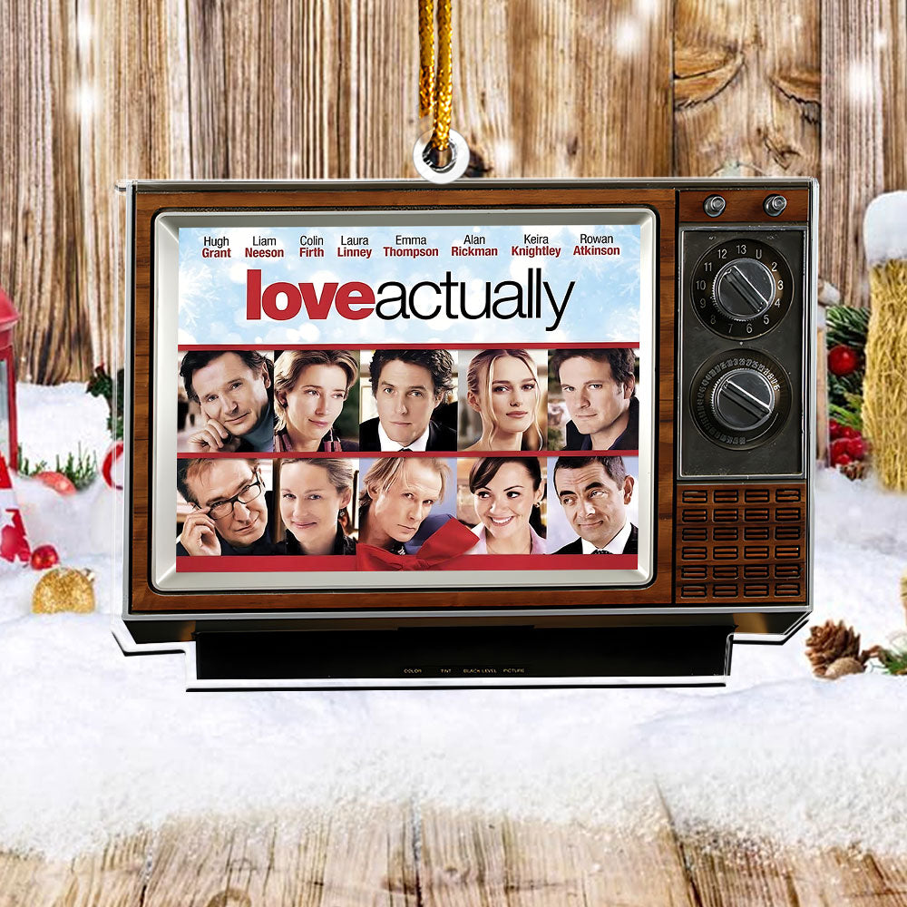 🎄 Love Actually Acrylic Ornament – Classic Christmas Movie TV Keepsake