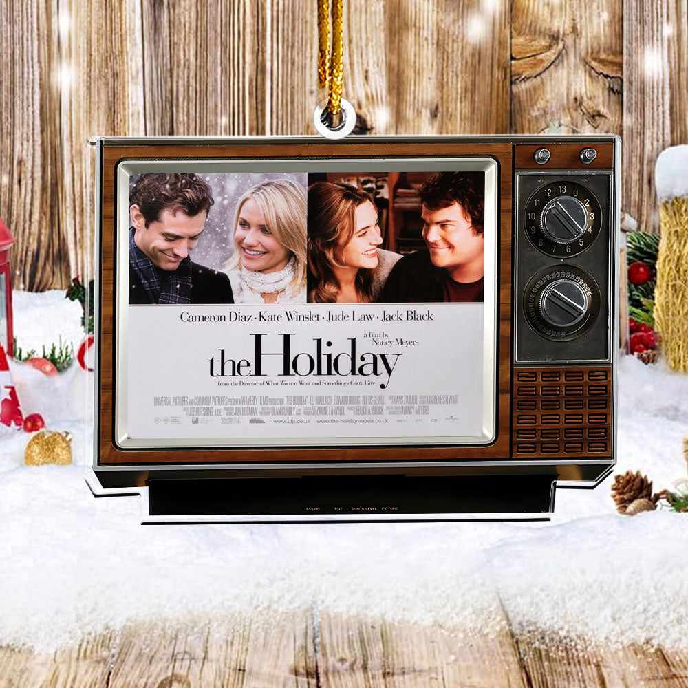 🎄 The Holiday Acrylic Ornament – Cozy Christmas Movie TV Keepsake