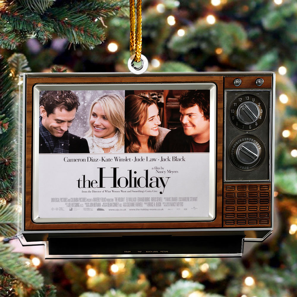 🎄 The Holiday Acrylic Ornament – Cozy Christmas Movie TV Keepsake