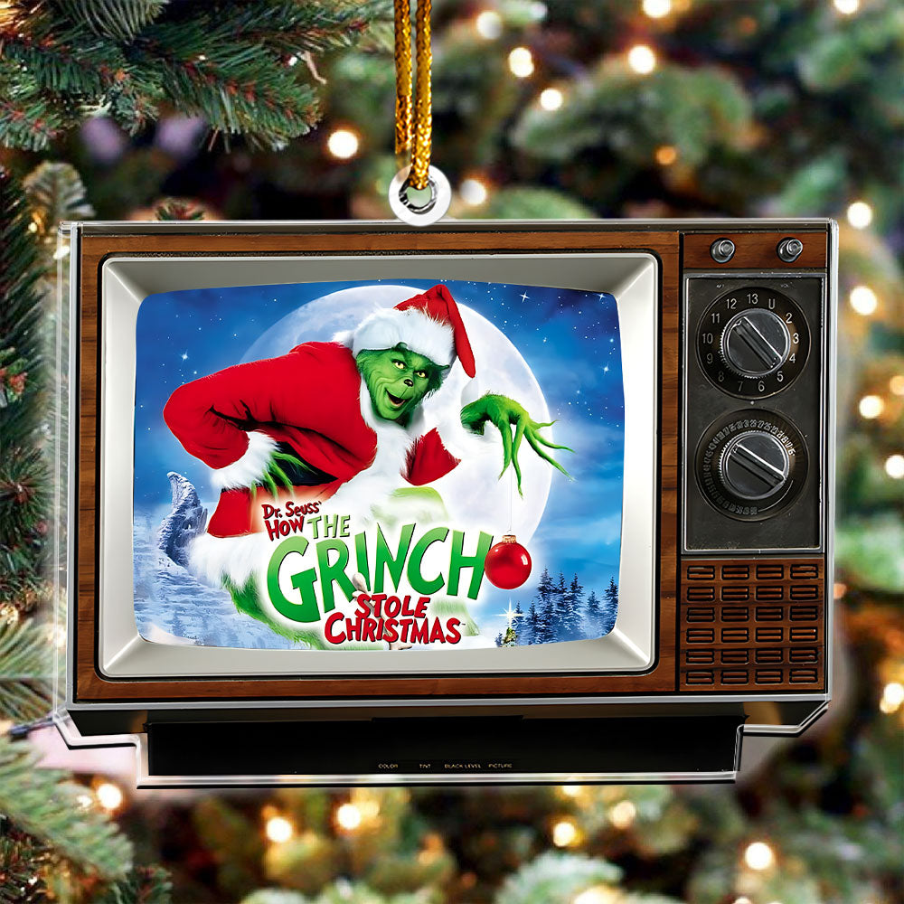 The Grinch Acrylic Ornament – Classic Christmas Movie TV Keepsake