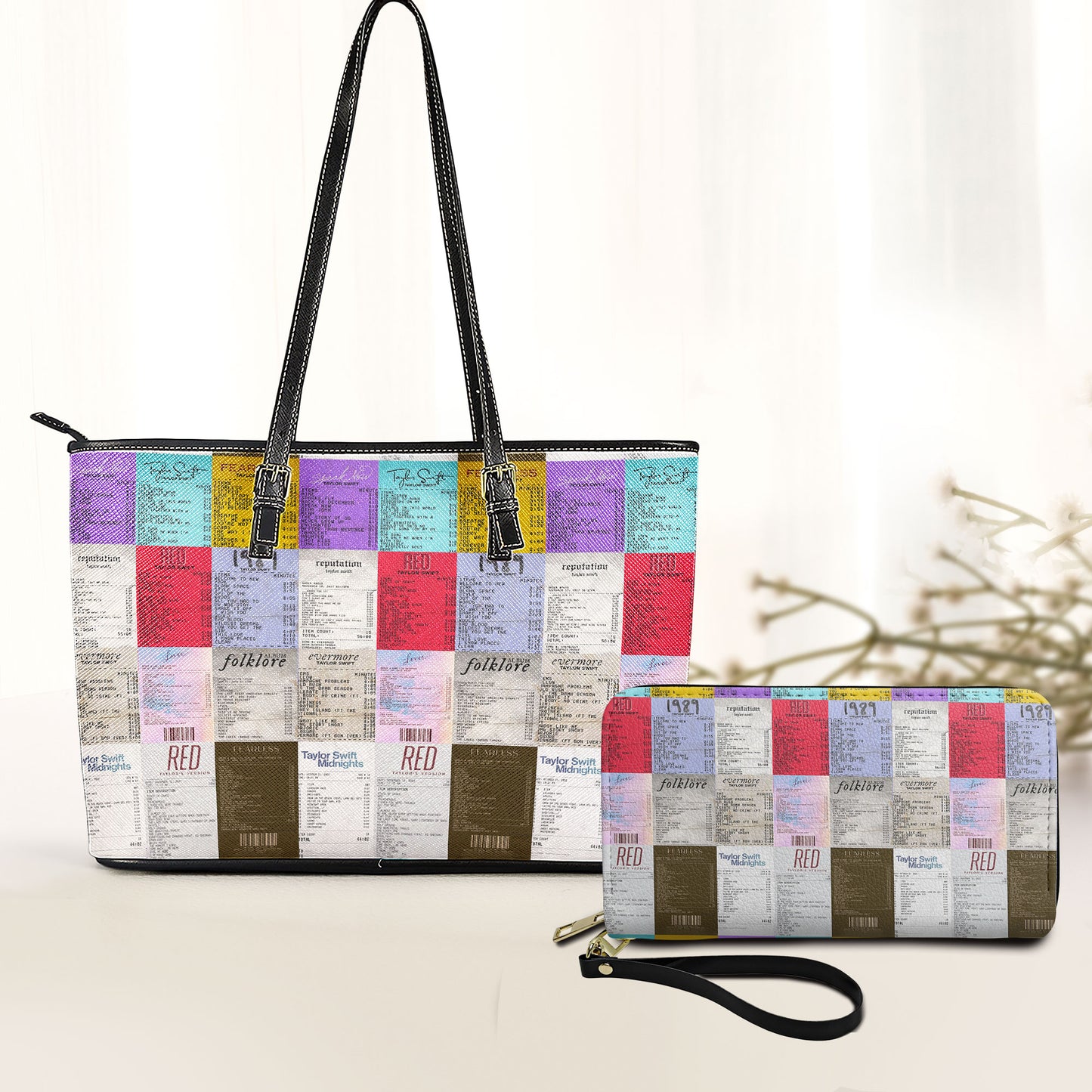 Taylor Swift Concert Ticket Inspired Leather Handbag & Wallet Set