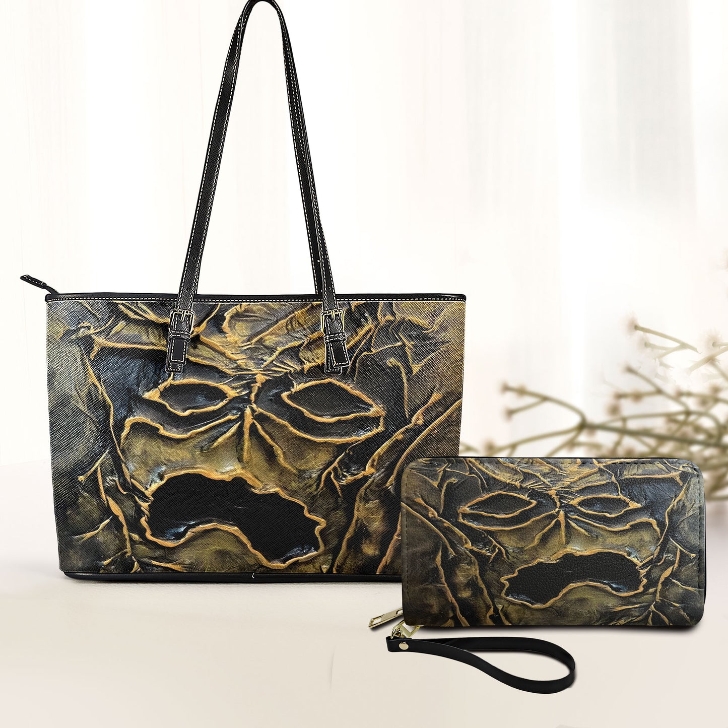 Necronomicon Evil Dead Inspired Leather Handbag & Wallet Set