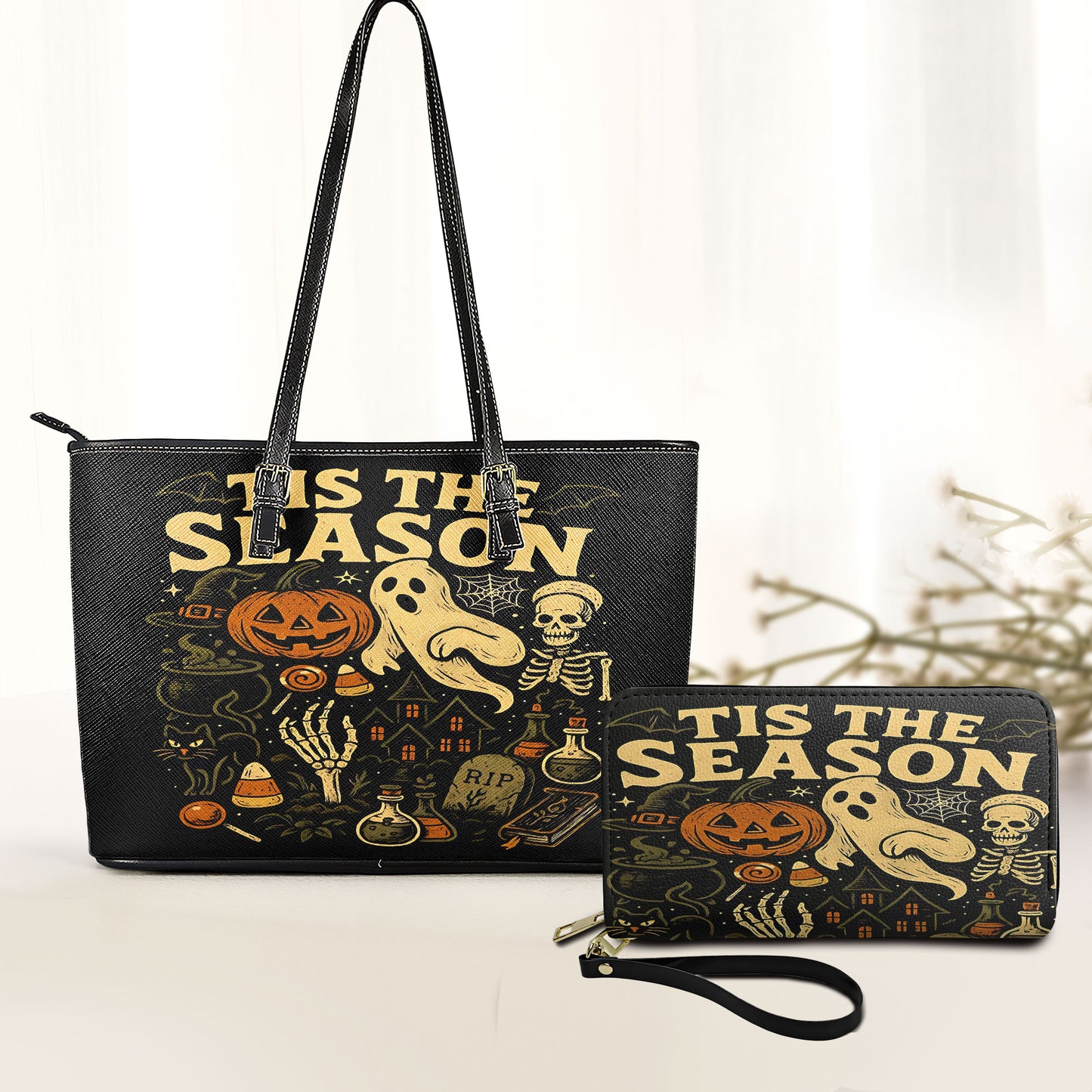 Tis The Season – Halloween Leather Handbag & Wallet Set