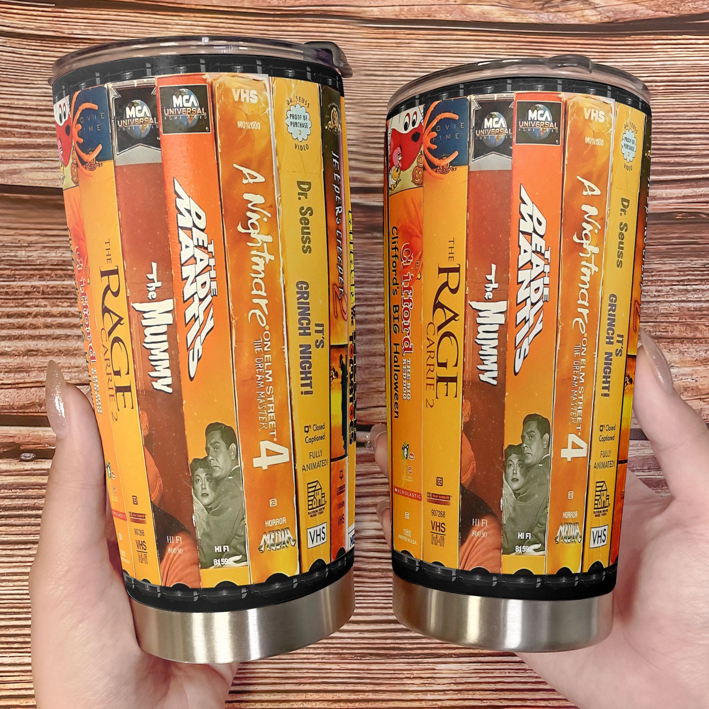 Retro Horror & Halloween VHS Collection Tumbler 20oz -40z