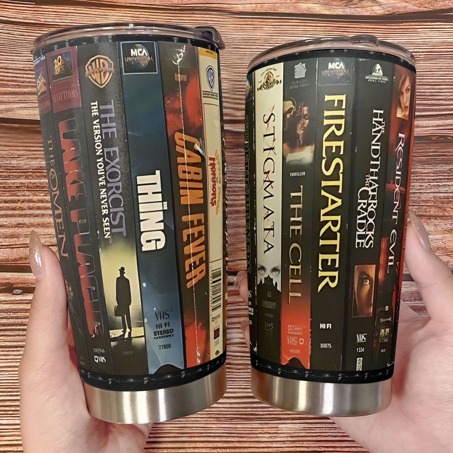 Retro Horror & Thriller VHS Collection Tumbler 20oz -40z
