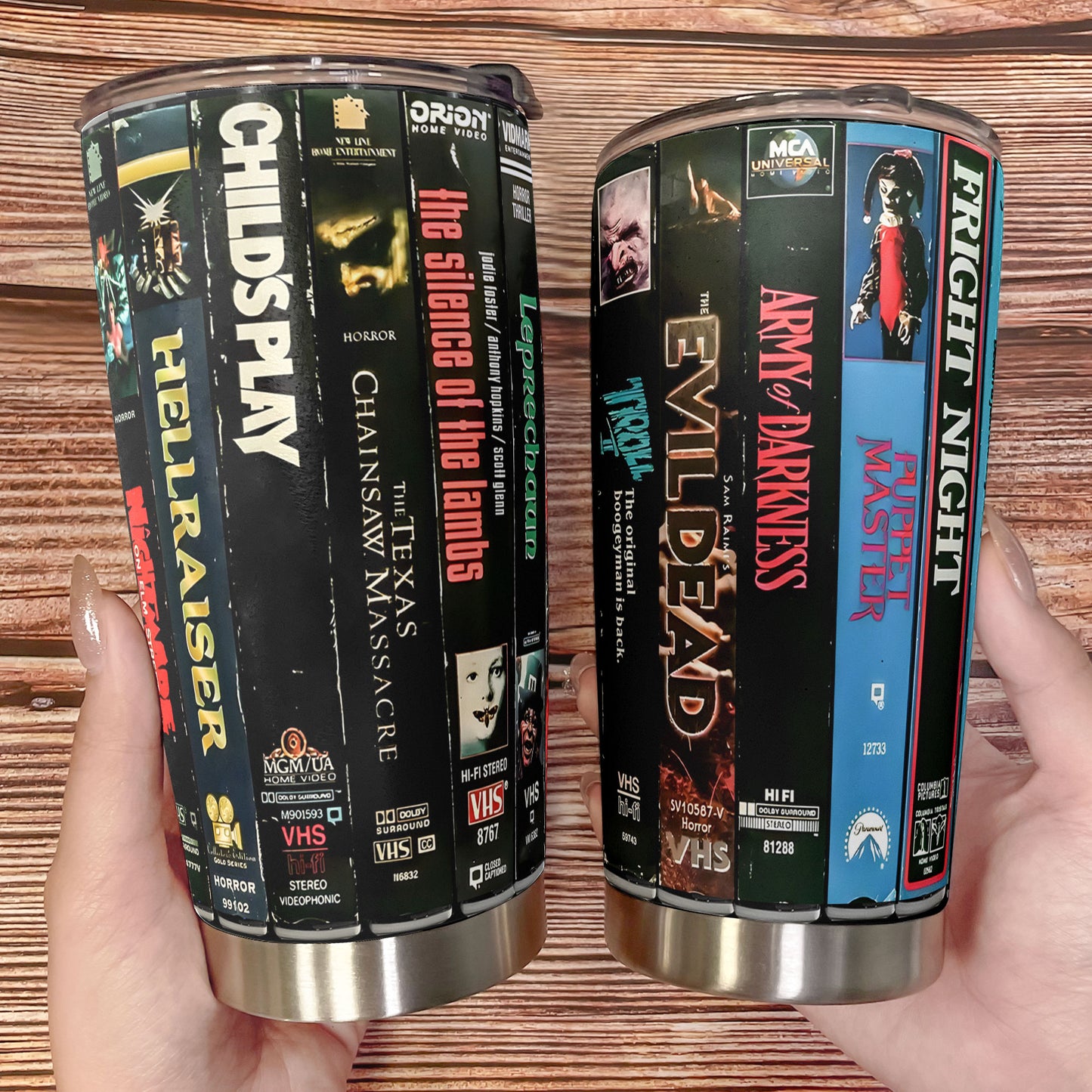 Retro Horror VHS Tumbler – Classic Scares in Your Hands 20oz -40z
