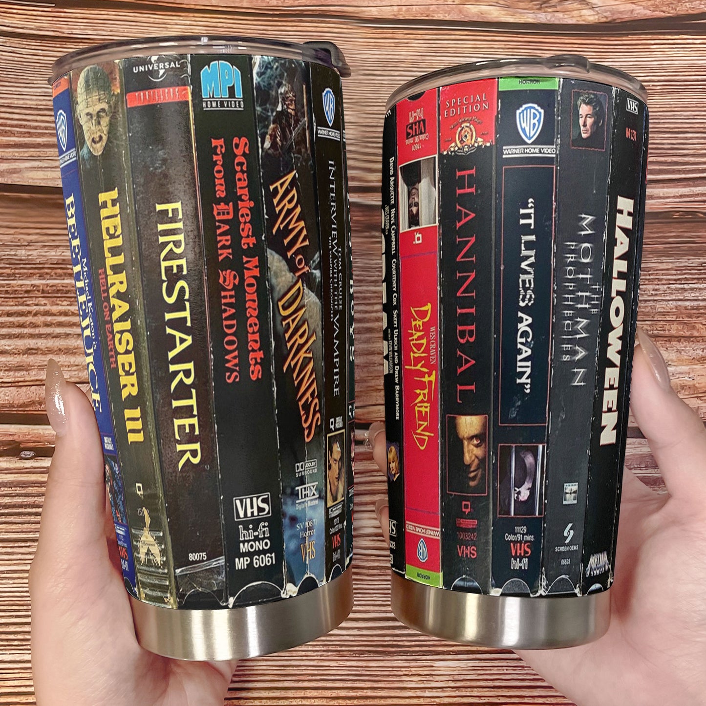 Classic Horror VHS Tumbler – Fear Rewinds Tumbler 20oz -40z