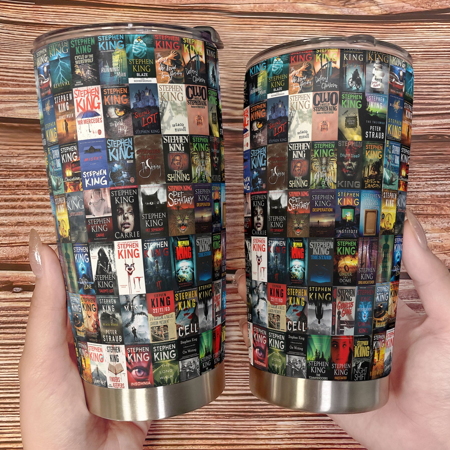 Stephen King Book Covers Tumbler 20oz 40oz – The Ultimate Tribute to the Master of Horror