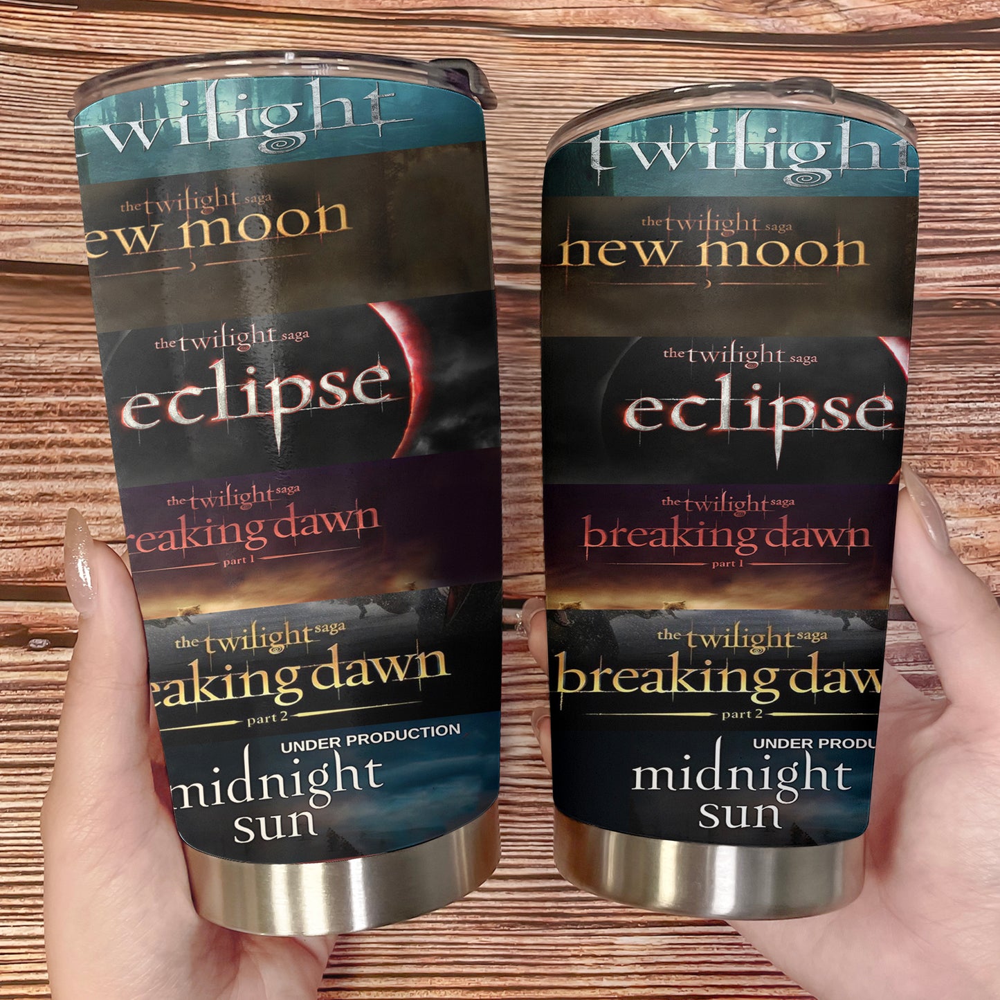 Twilight Saga Movie Titles Travel Tumbler 🌘✨