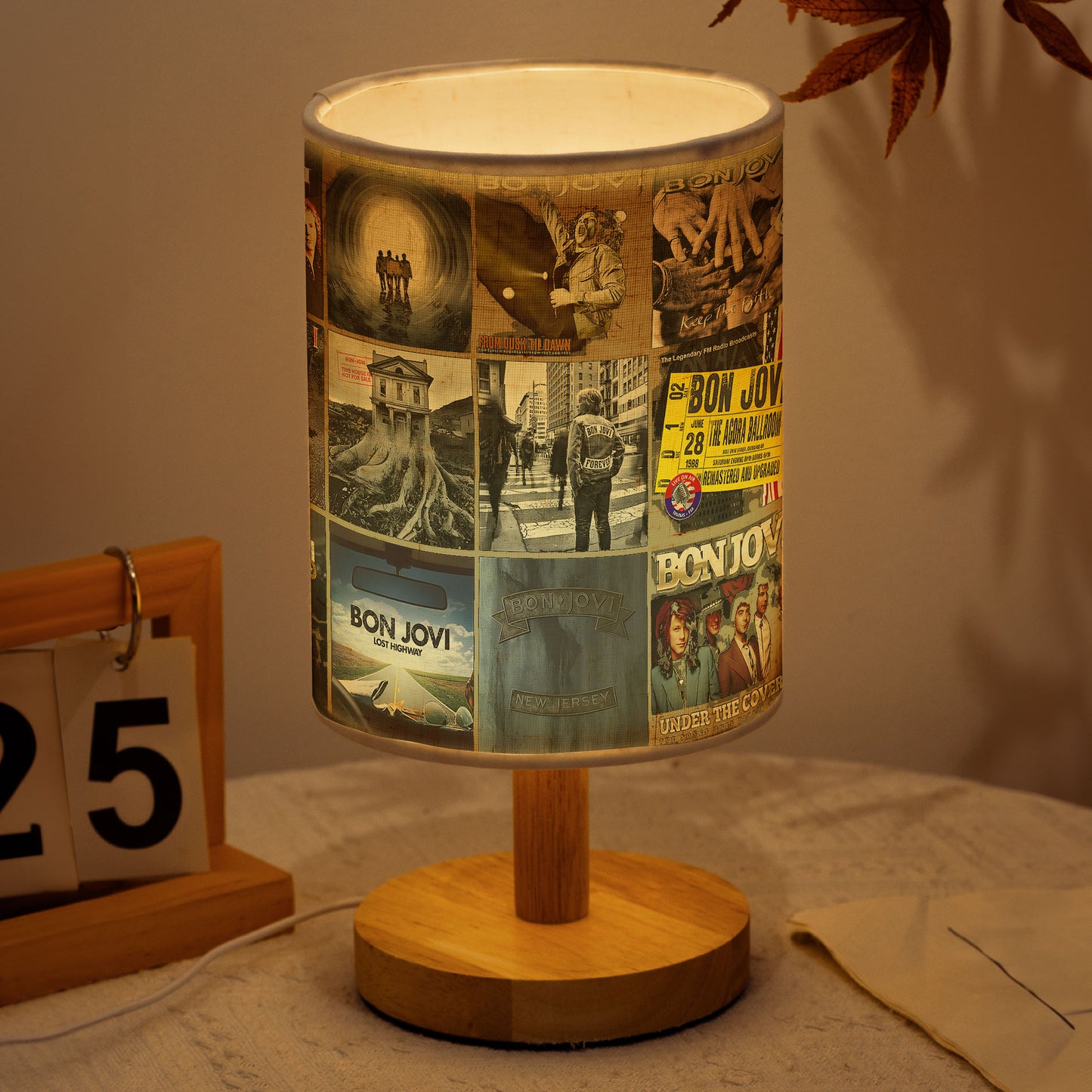 Livin’ on a Light – Bon Jovi Album Art Fabric Lamp