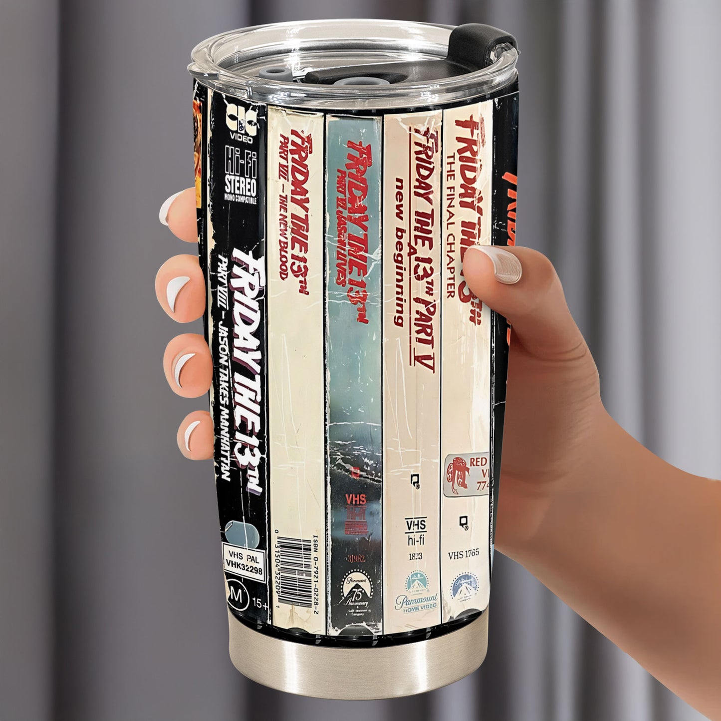 Friday the 13th VHS Horror Collection Tumbler 20oz -40z