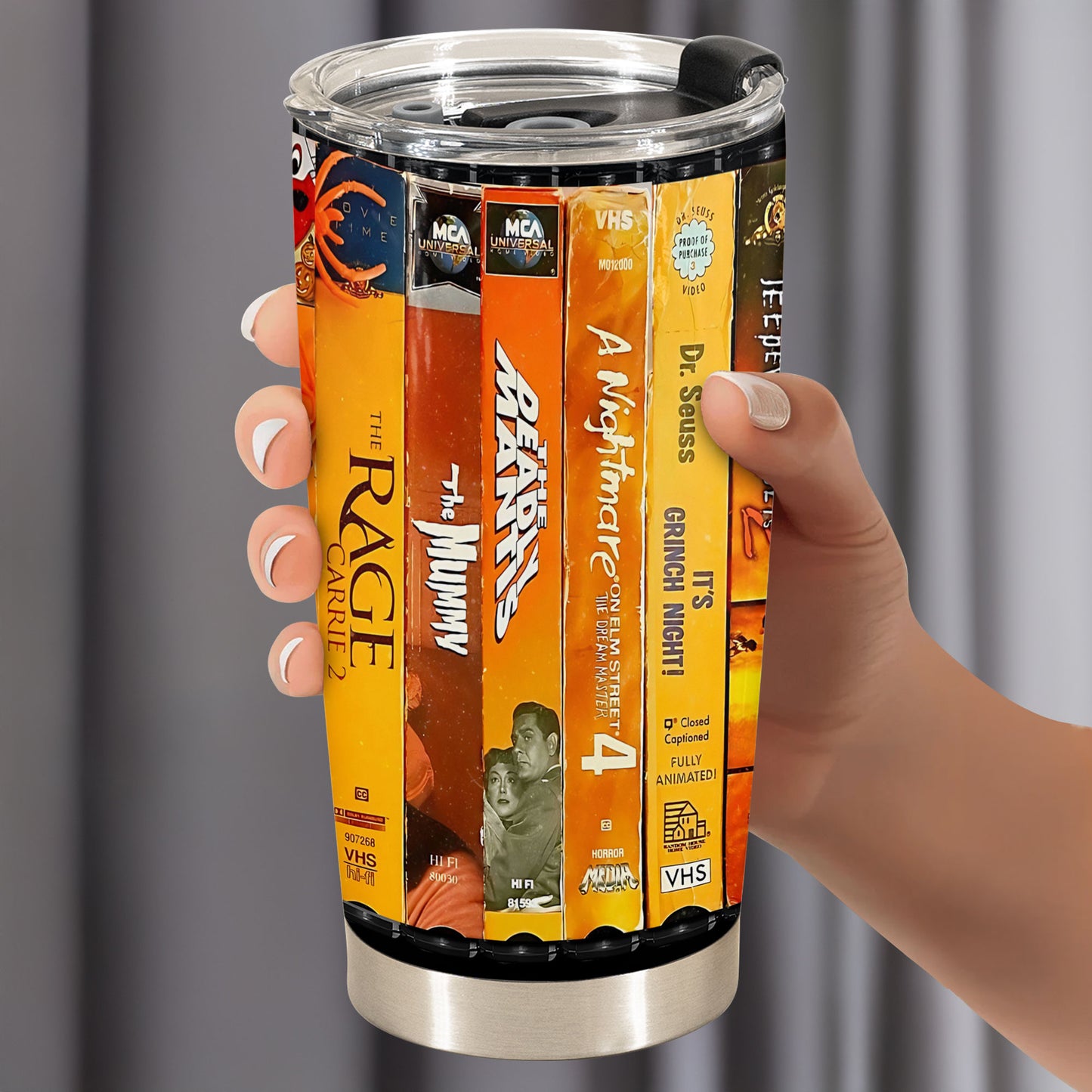 Retro Horror & Halloween VHS Collection Tumbler 20oz -40z