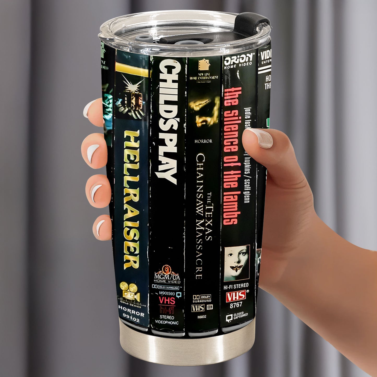 Retro Horror VHS Tumbler – Classic Scares in Your Hands 20oz -40z