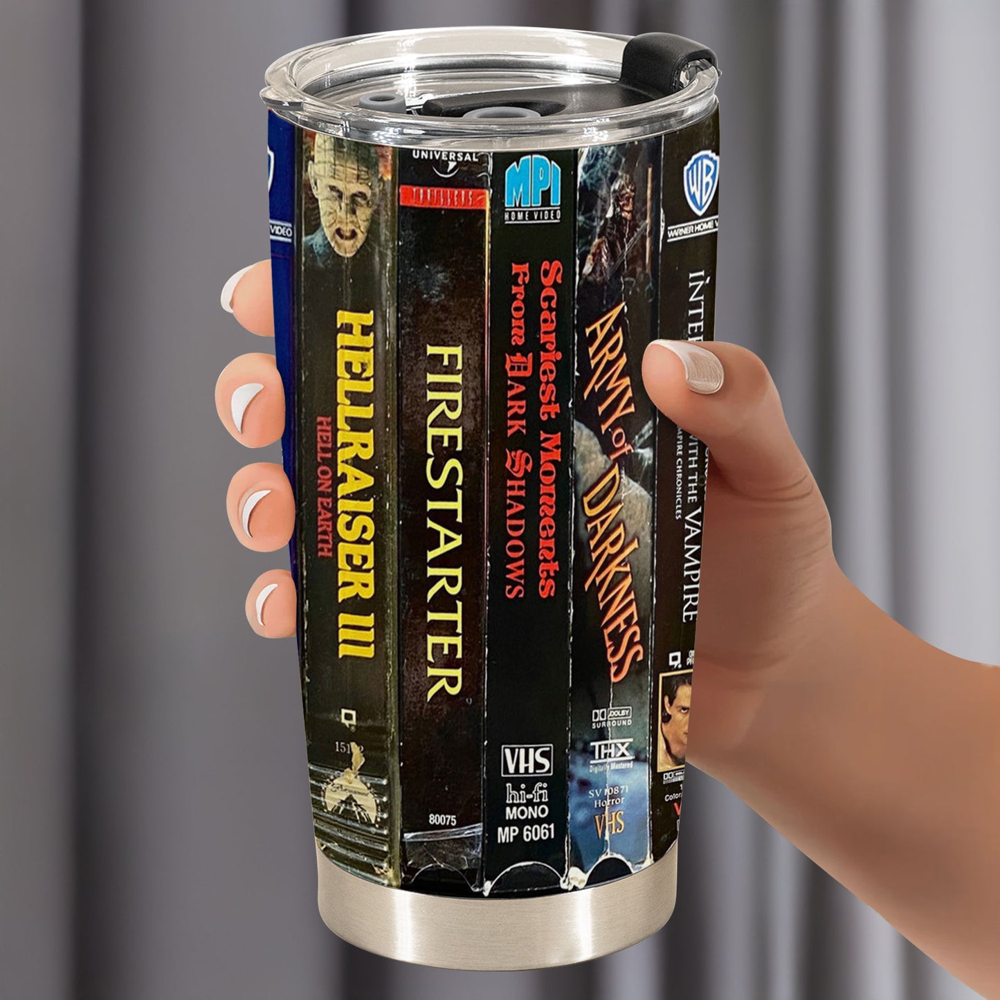Classic Horror VHS Tumbler – Fear Rewinds Tumbler 20oz -40z
