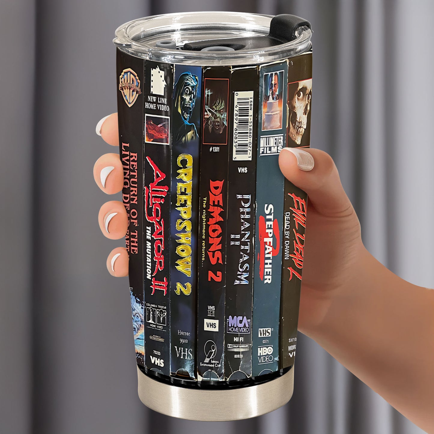 Retro VHS Horror Tumbler – Cult Classics of the Scary Screen Tumbler 20oz 40oz