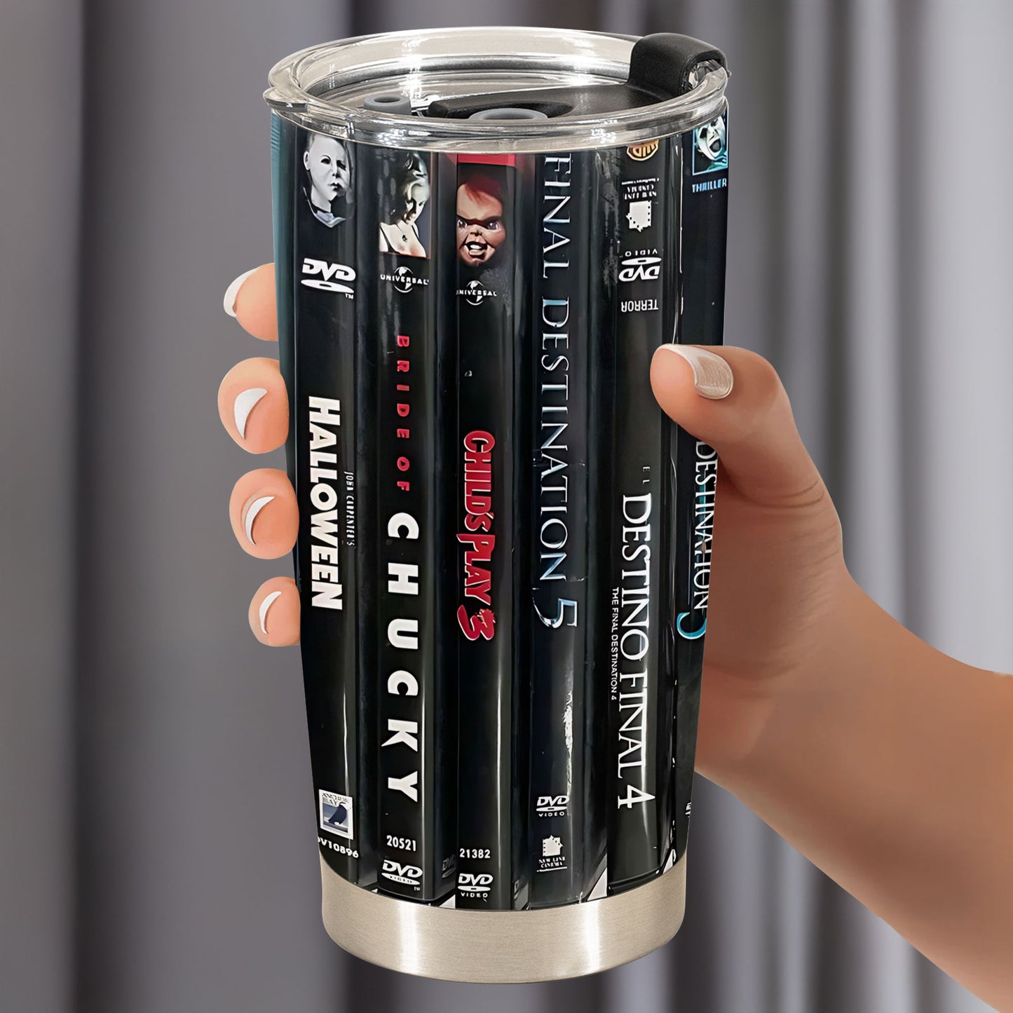 2000s Horror DVD Tumbler – Creepy Movie Night Vibes Tumbler 20oz 40oz