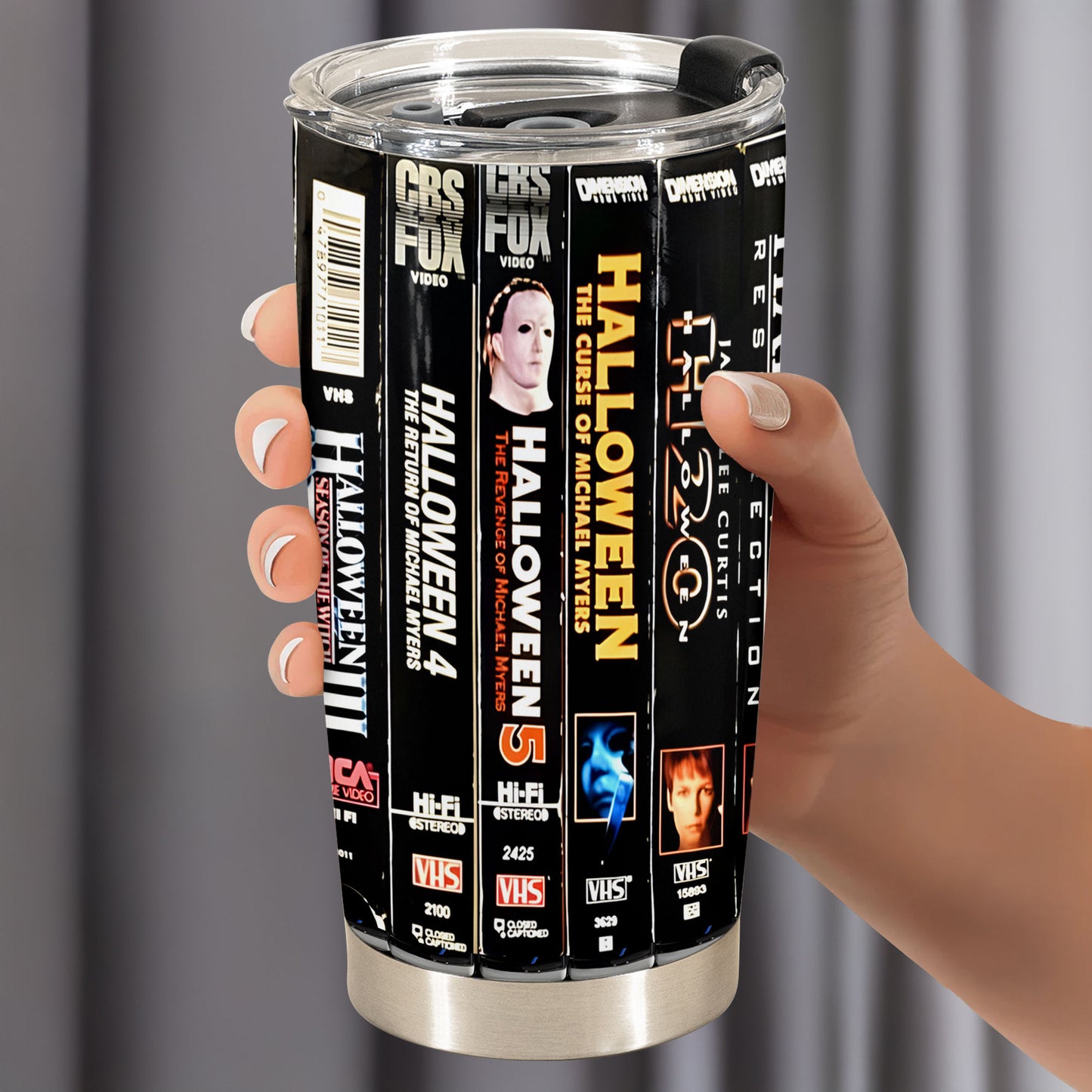Michael Myers VHS Tumbler – Halloween Franchise Collector’s Cup Tumbler 20oz 40oz