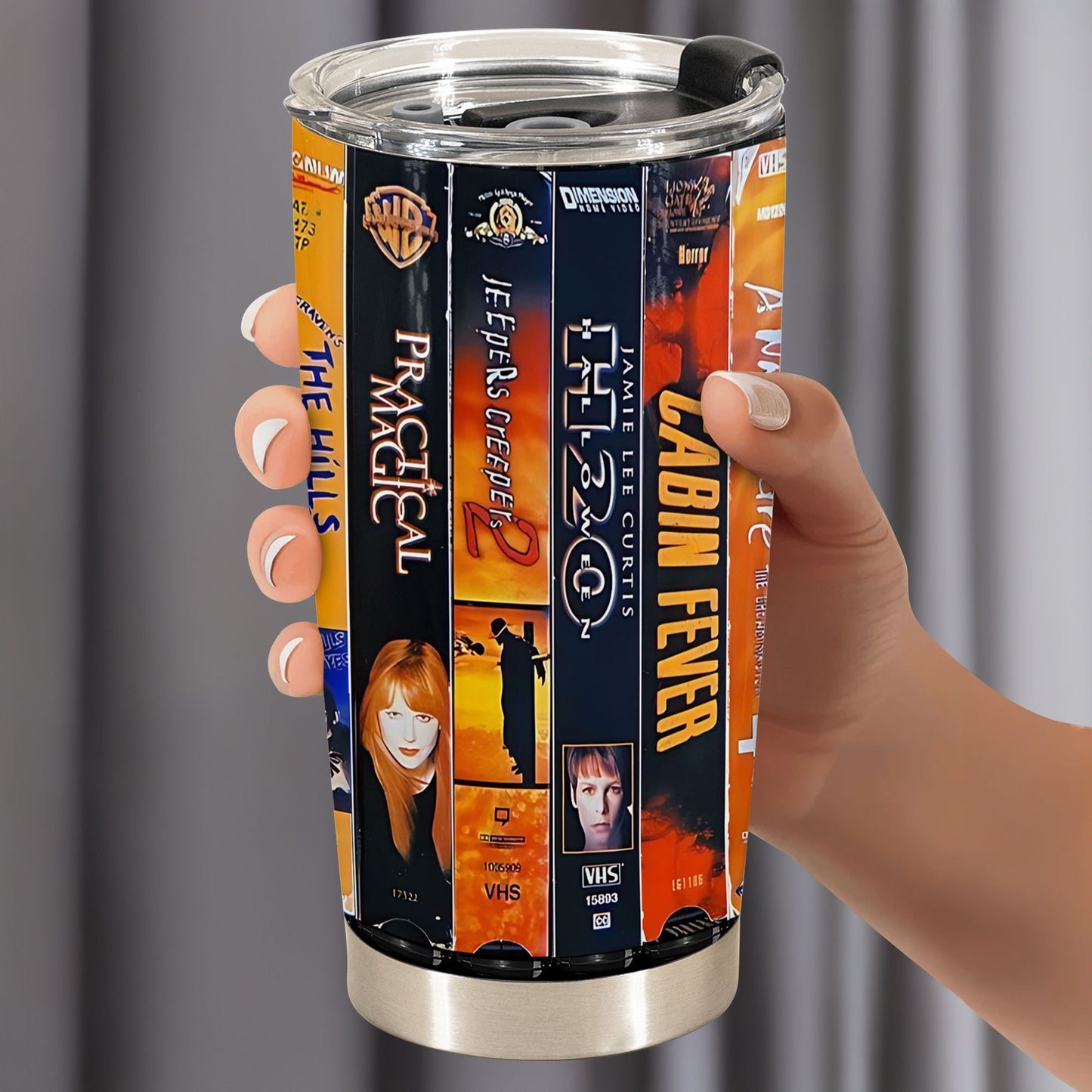 Retro Horror VHS Tumbler – Halloween Movie Lover's Cup Tumbler 20oz 40oz