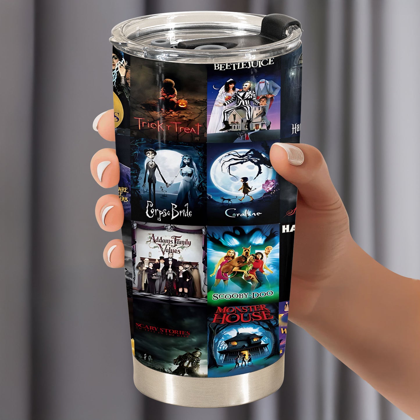 Halloween Movie Collage Tumbler – Spooky Classics for Every Fan Tumbler 20oz 40oz