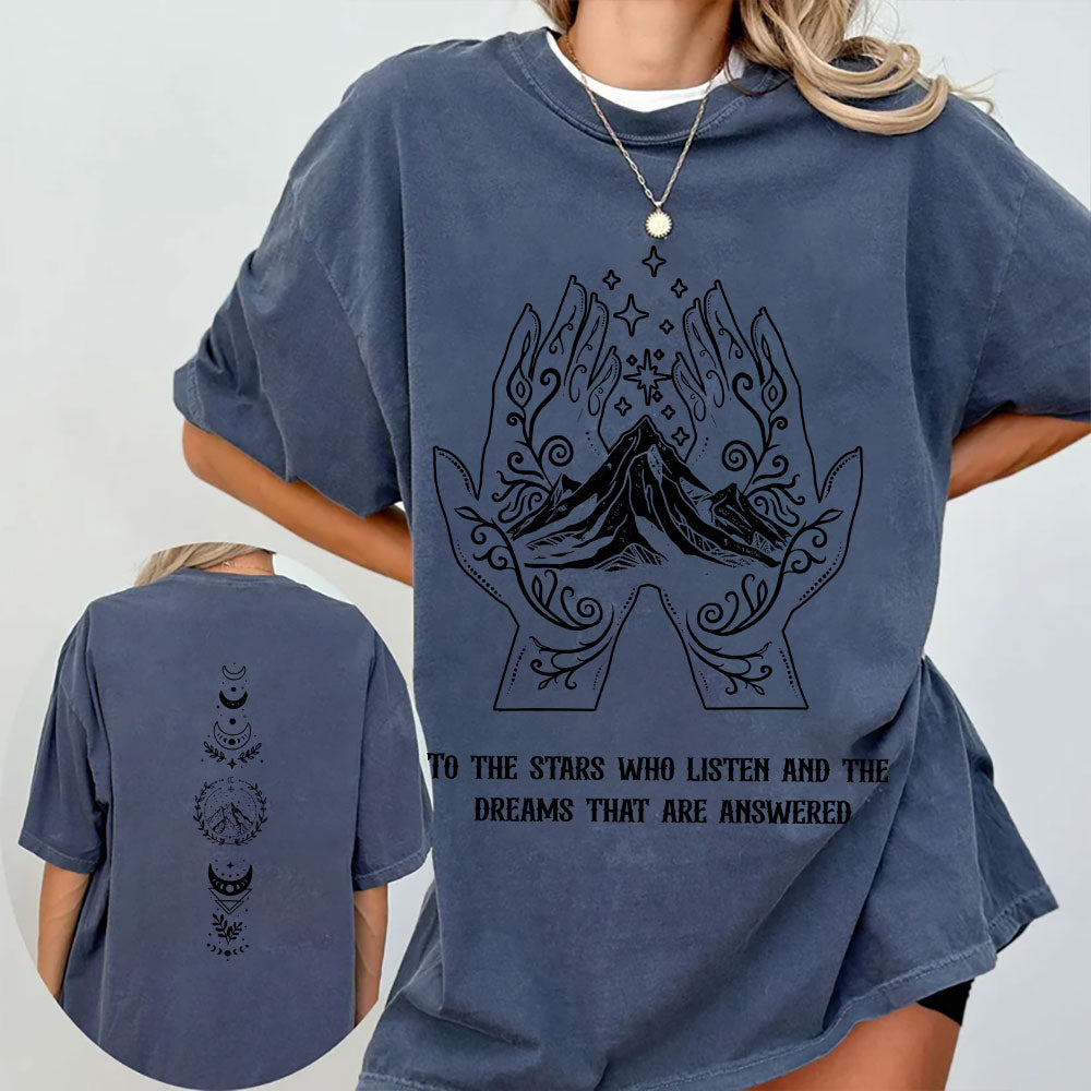 "To the Stars Who Listen" Celestial Fantasy Tee