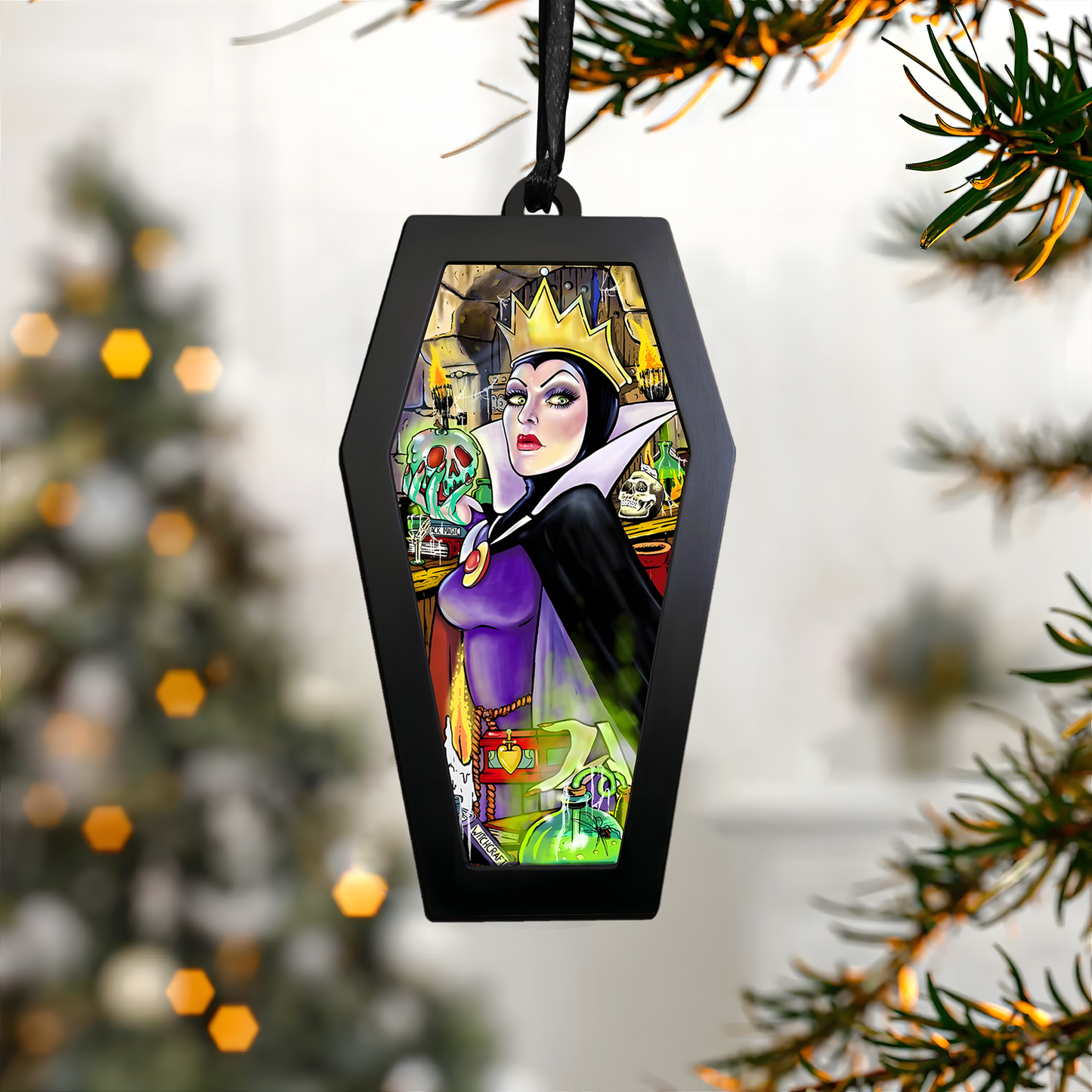 Evil Queen Acrylic & Wood Ornament