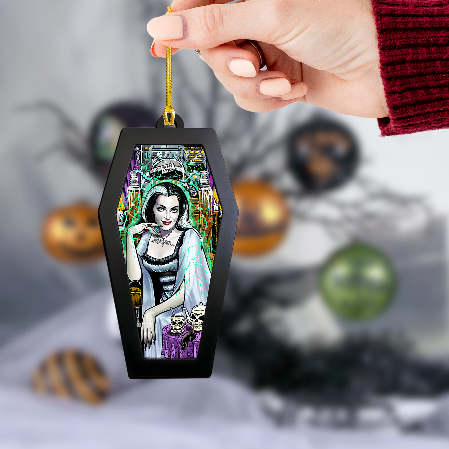 Gothic Bride Acrylic & Wood Ornament
