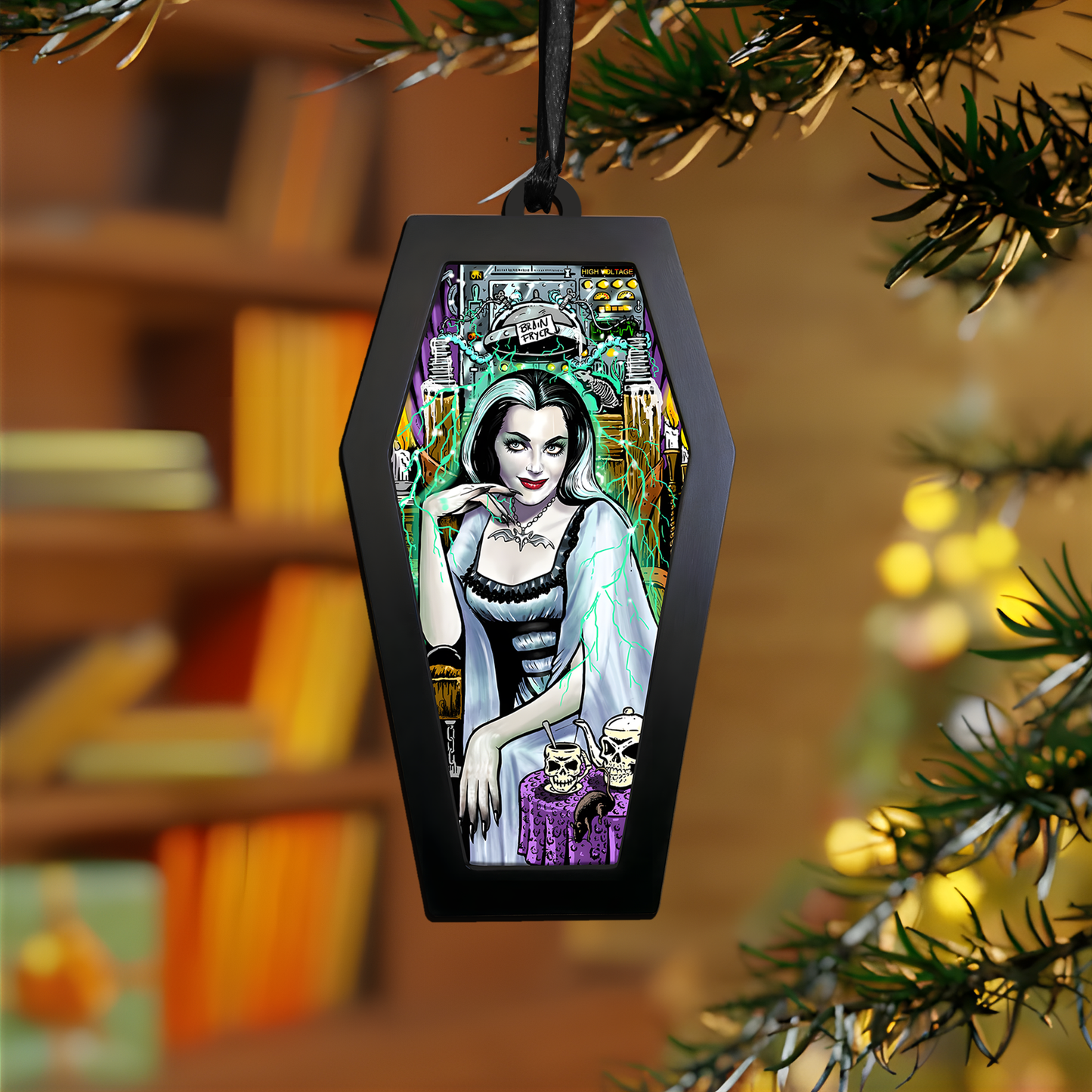 Gothic Bride Acrylic & Wood Ornament
