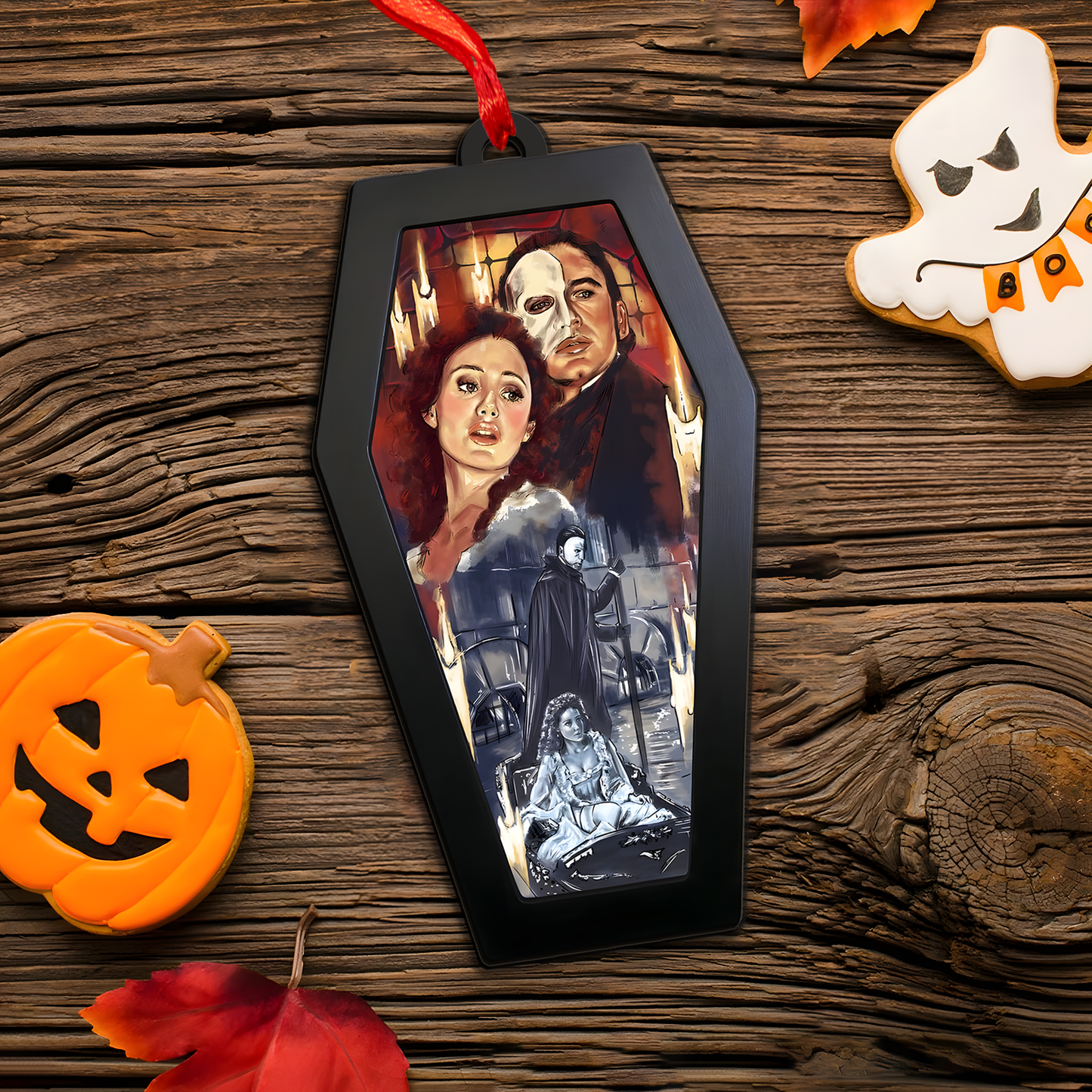 Phantom Romance Acrylic & Wood Ornament