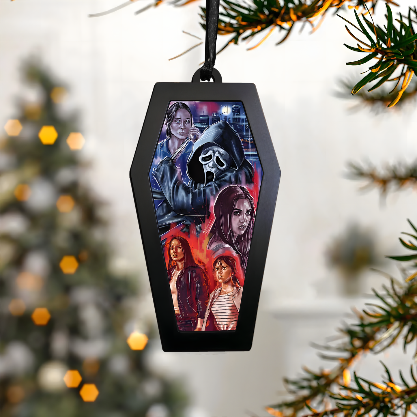 Ghost Mask Legacy Acrylic & Wood Ornament