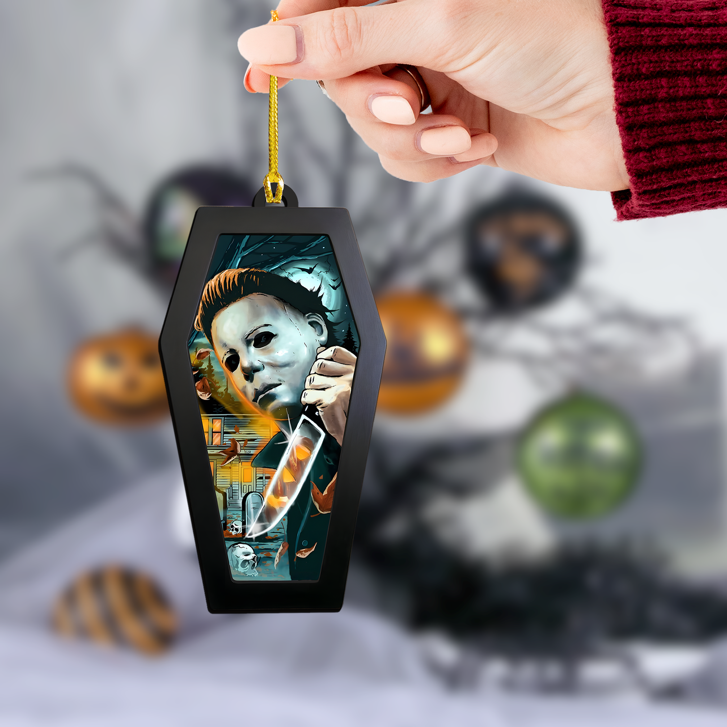 Silent Stalker Acrylic & Wood Ornament