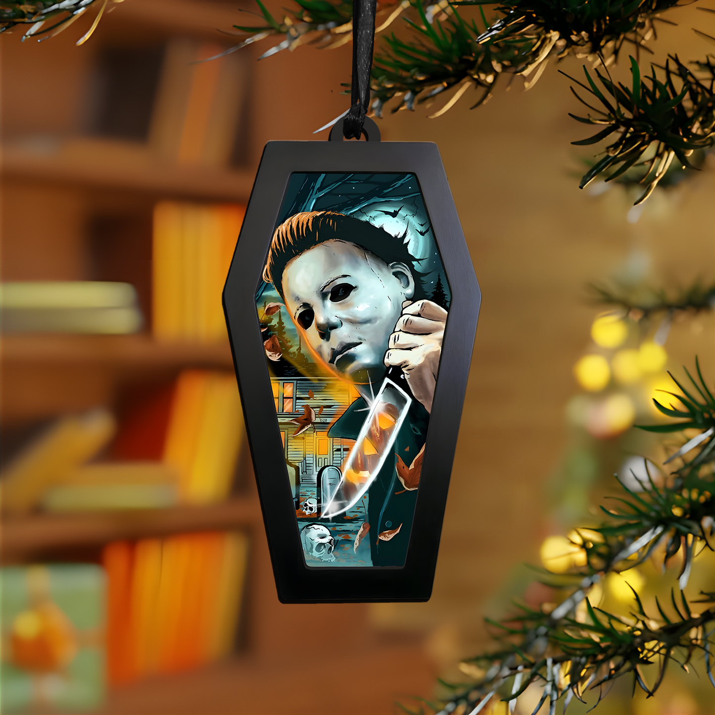 Silent Stalker Acrylic & Wood Ornament