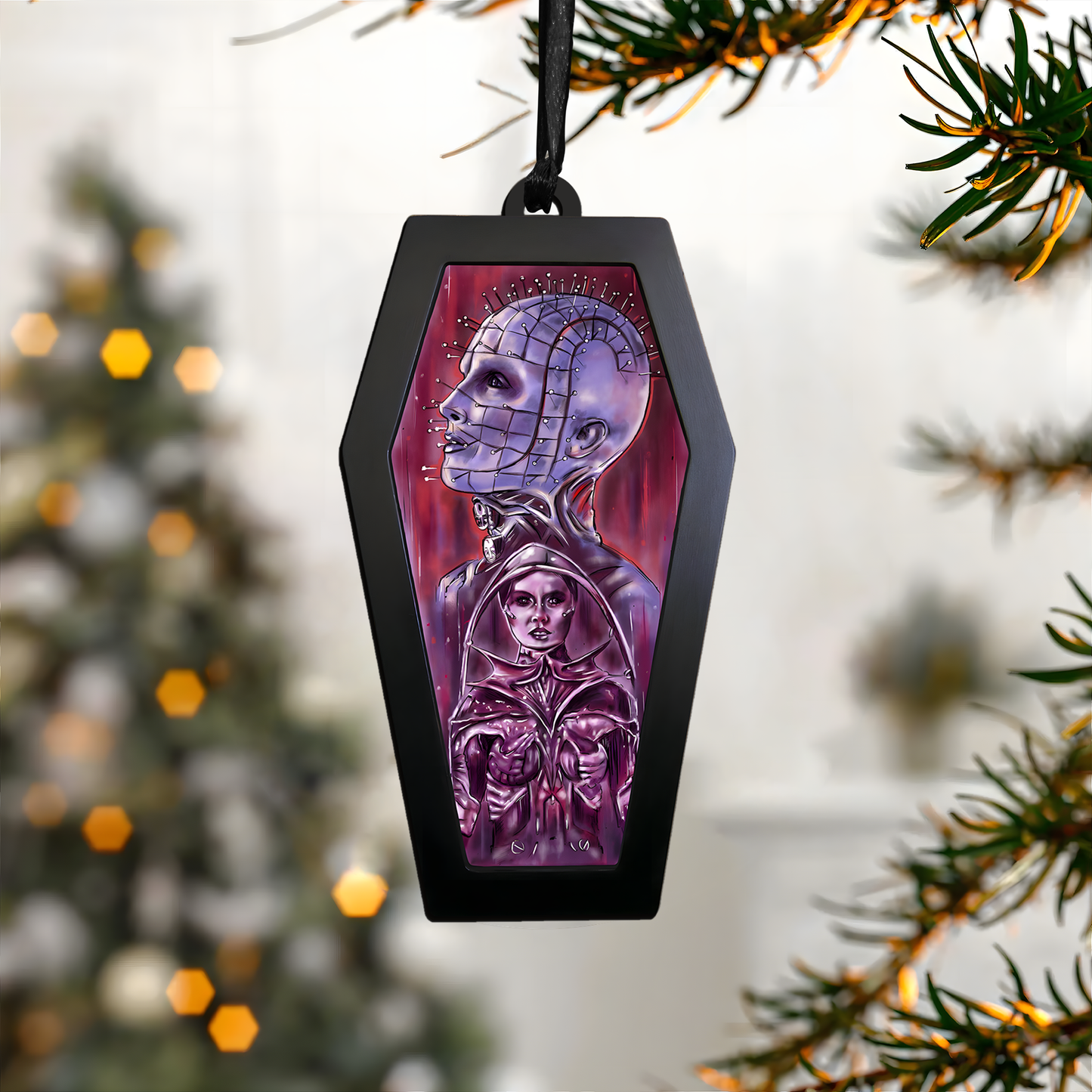 Dark Cenobite Acrylic & Wood Ornament