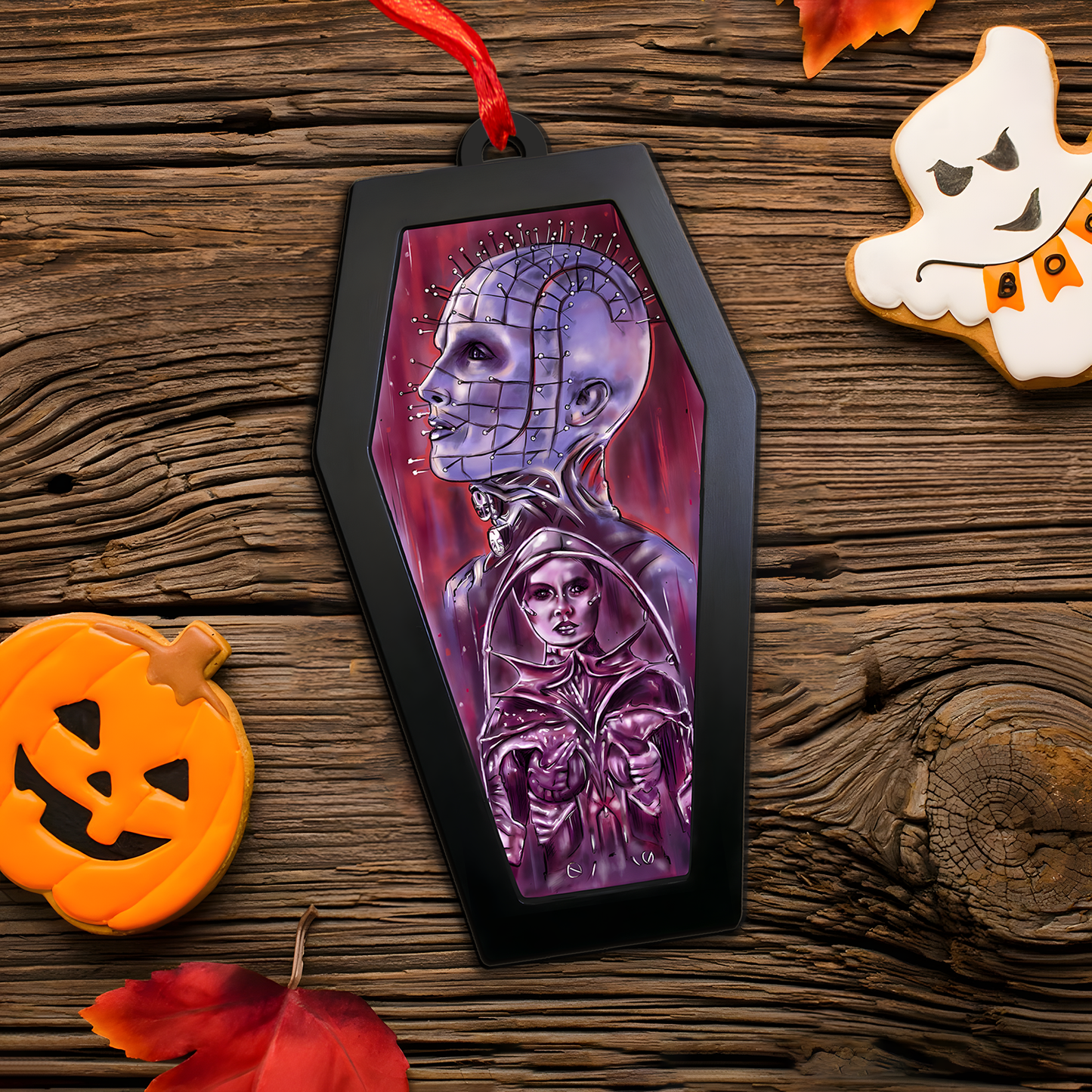 Dark Cenobite Acrylic & Wood Ornament