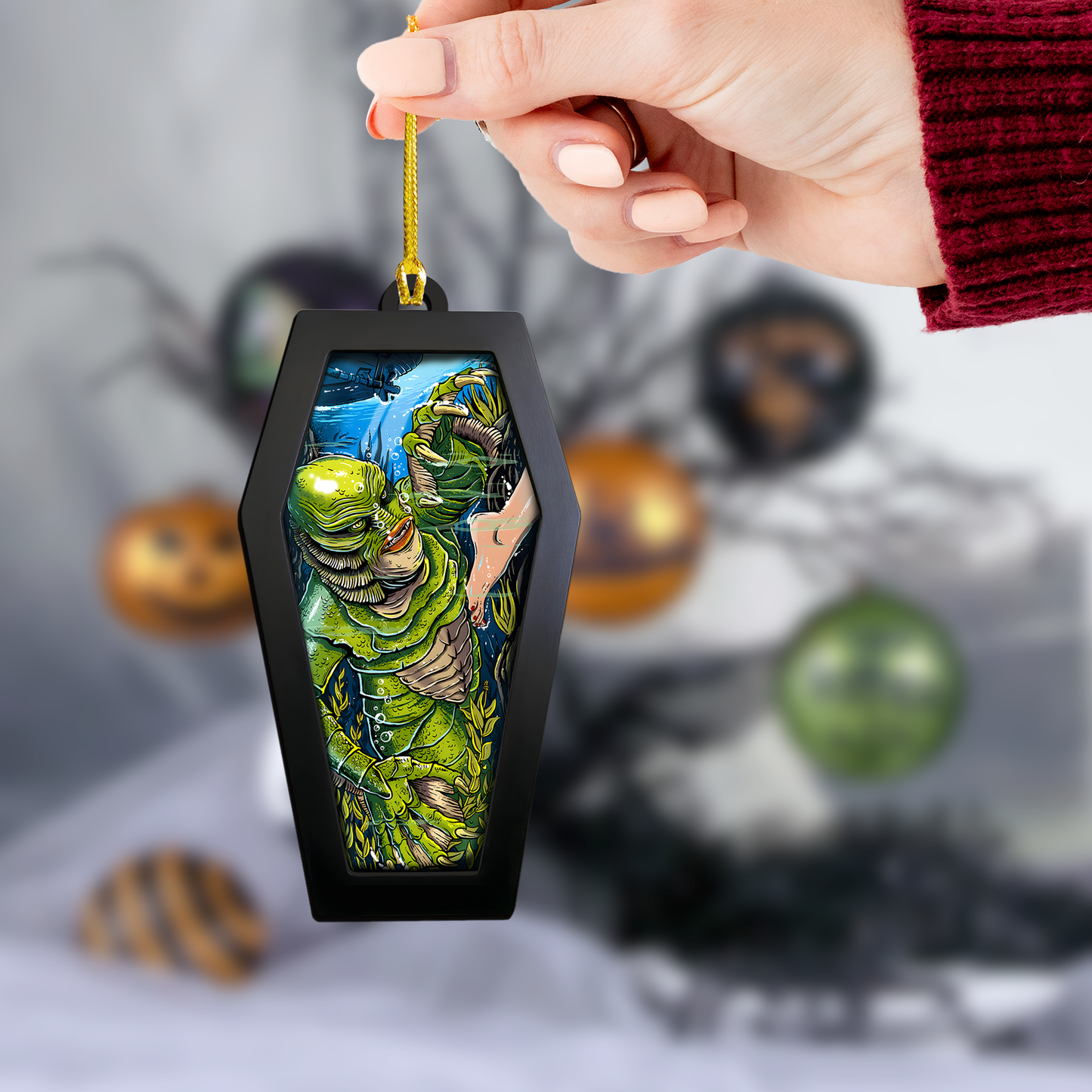 Gill-man Underwater Encounter – Acrylic & Wood Ornament