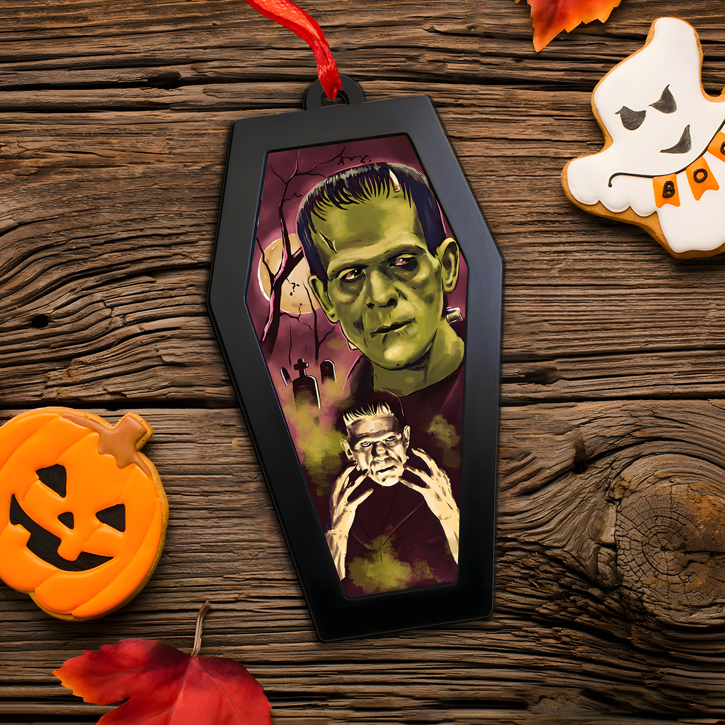 Frankenstein Acrylic & Wood Ornament