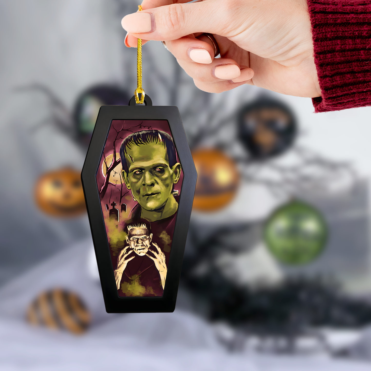 Frankenstein Acrylic & Wood Ornament