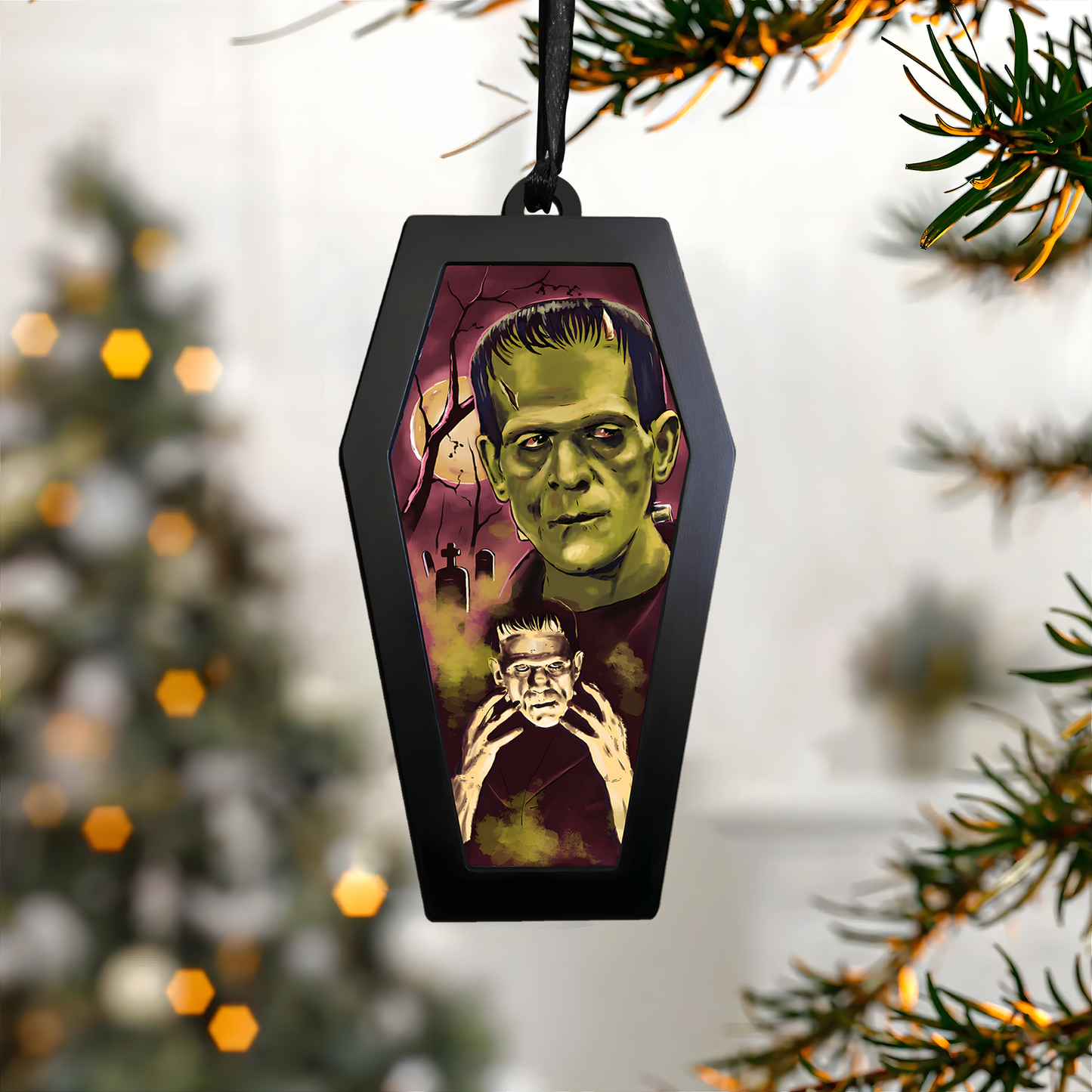 Frankenstein Acrylic & Wood Ornament