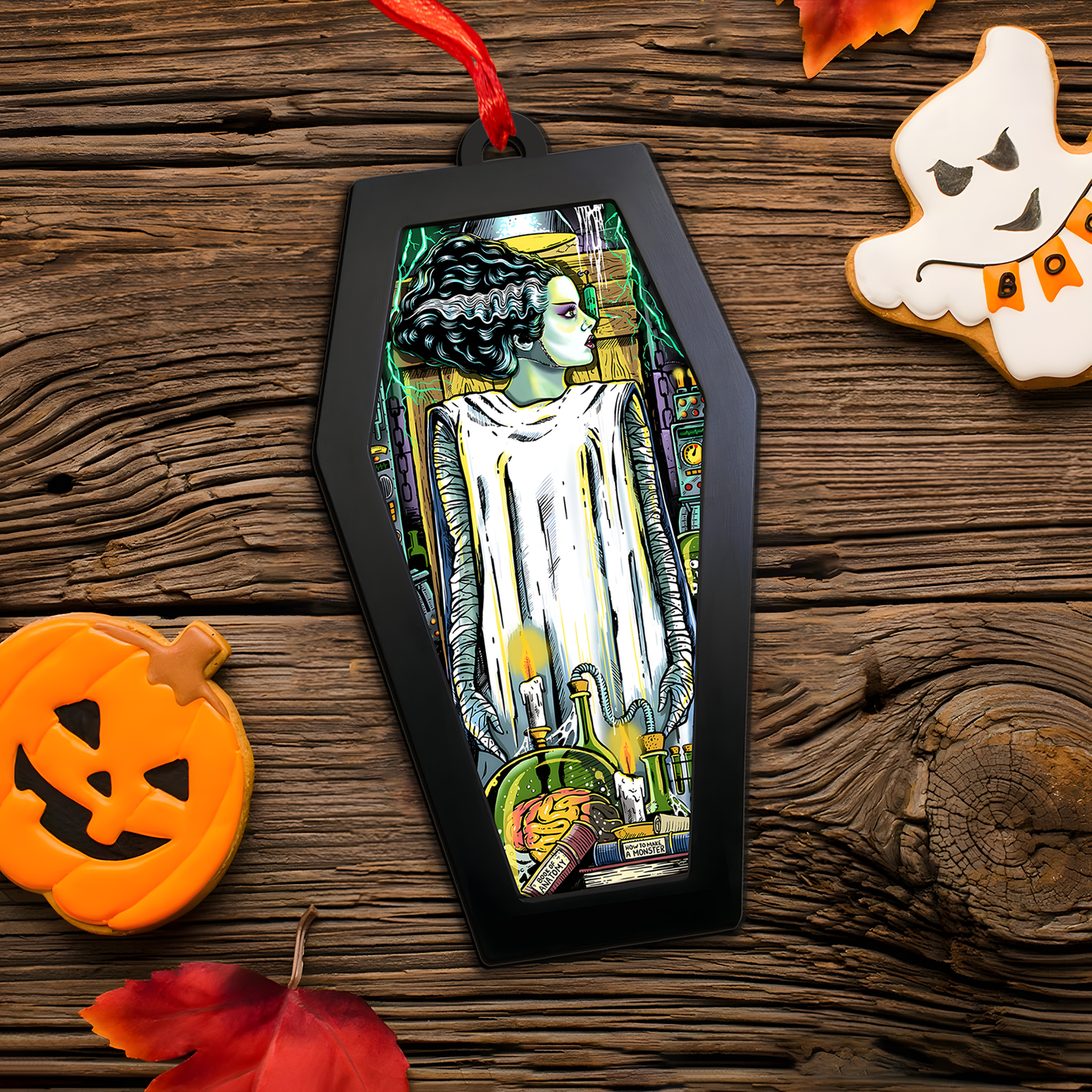 Bride of Frankenstein Acrylic & Wood Ornament