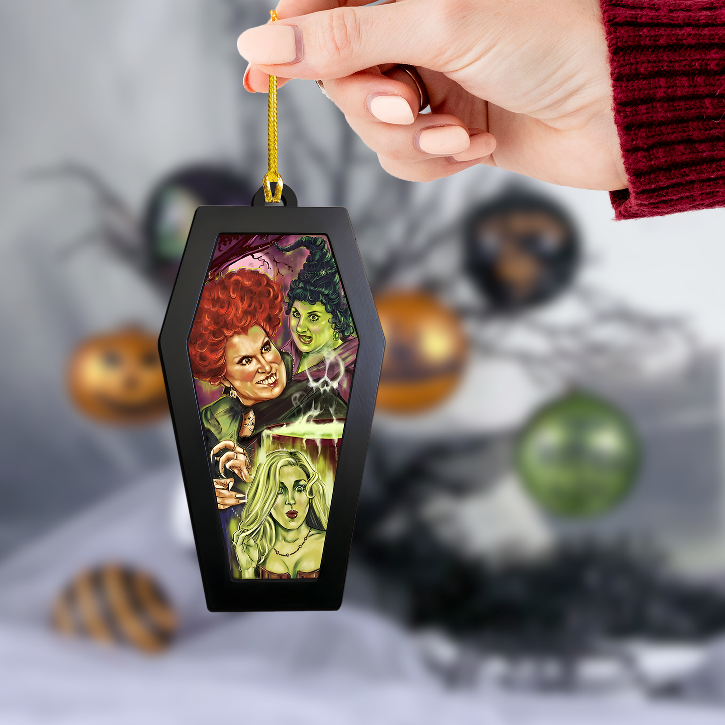 Sanderson Sisters Brewing Magic – Acrylic & Wood Ornament