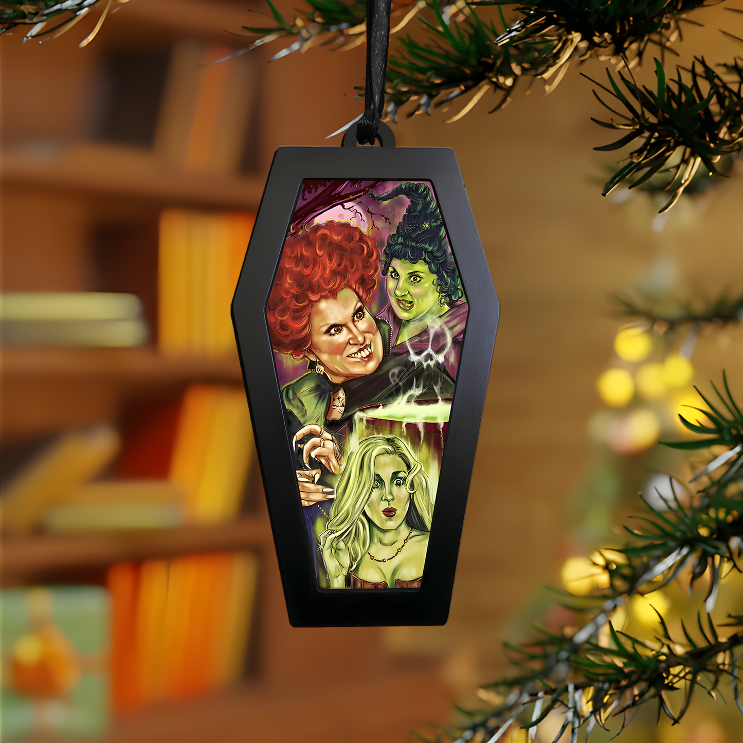 Sanderson Sisters Brewing Magic – Acrylic & Wood Ornament