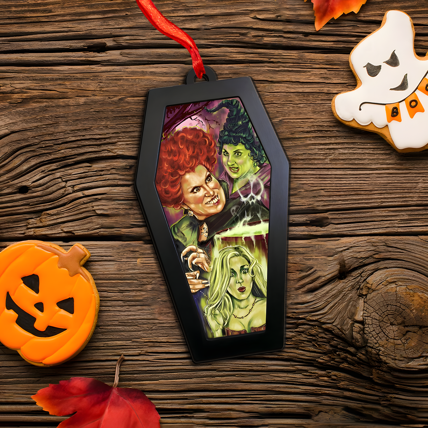 Sanderson Sisters Brewing Magic – Acrylic & Wood Ornament