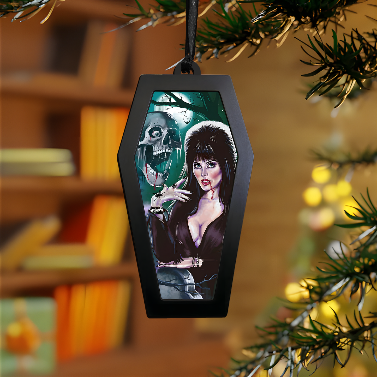 Elvira Mistress of the Dark – Acrylic & Wood Ornament