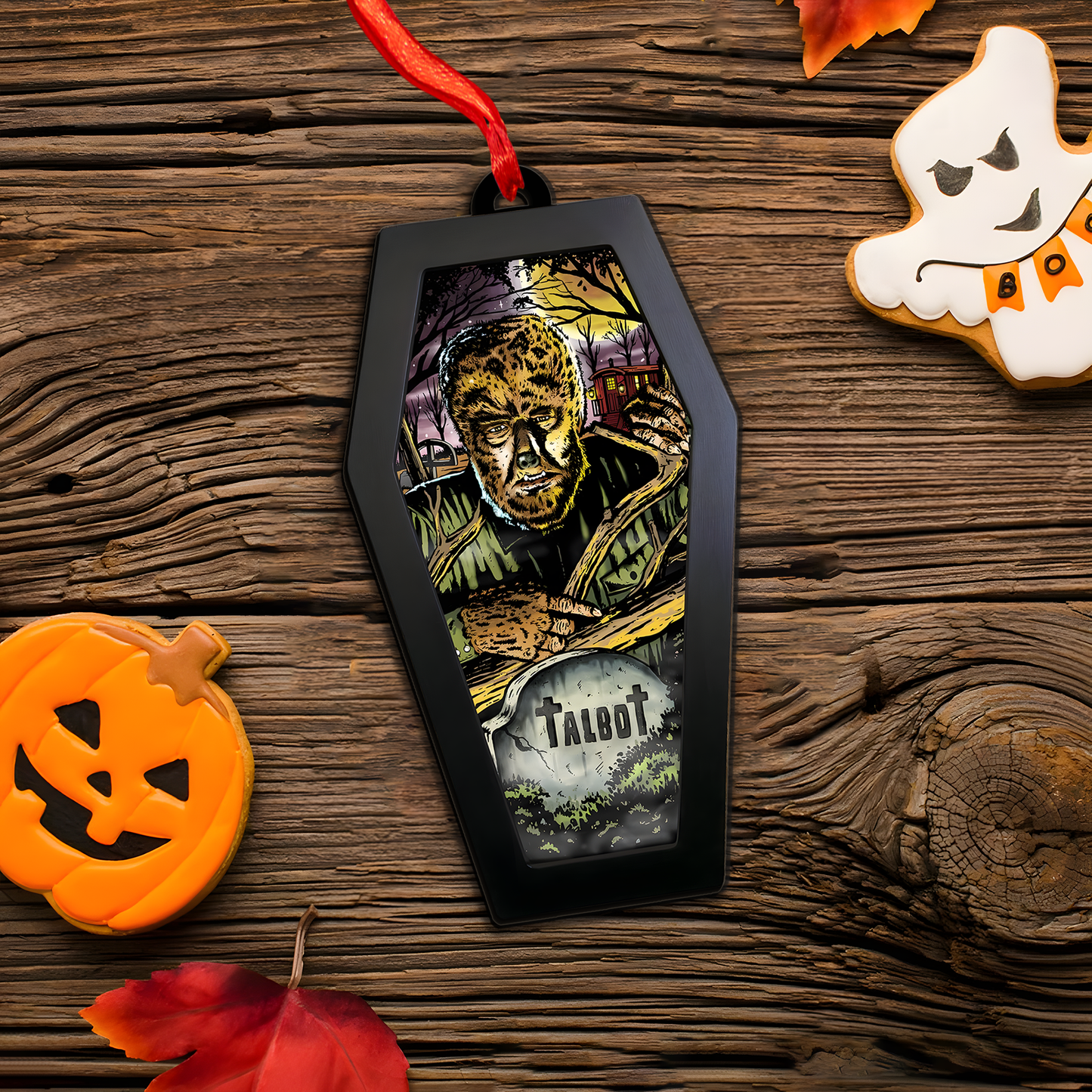 The Wolf Man Talbot Scene – Acrylic & Wood Ornament