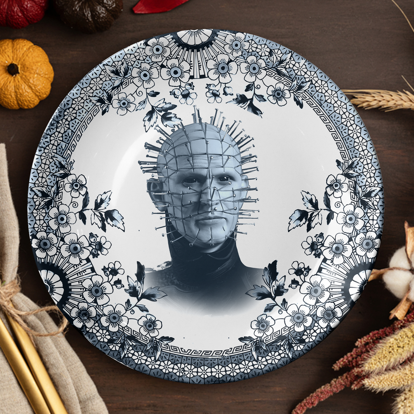Pinhead Ceramic Plate – Classic Horror Villains Collection