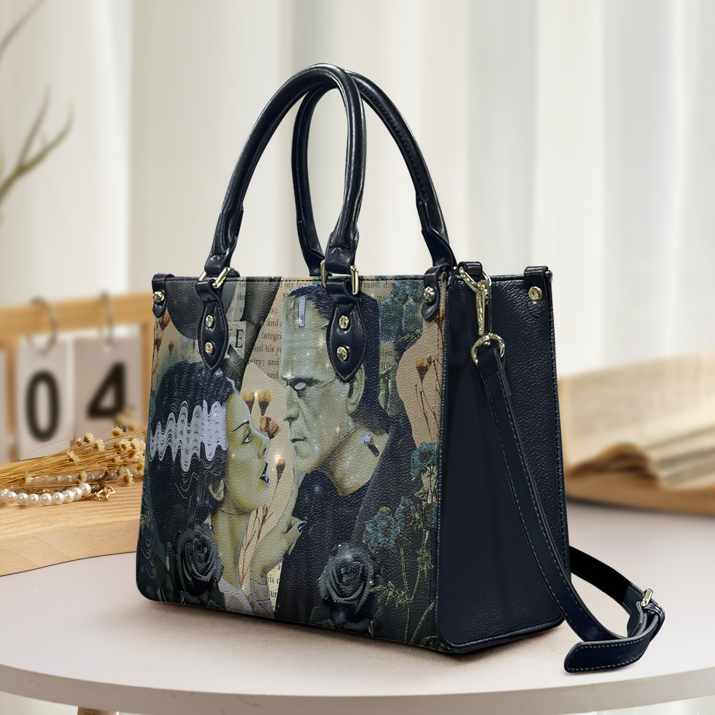 Frankenstein & Bride Leather Handbag