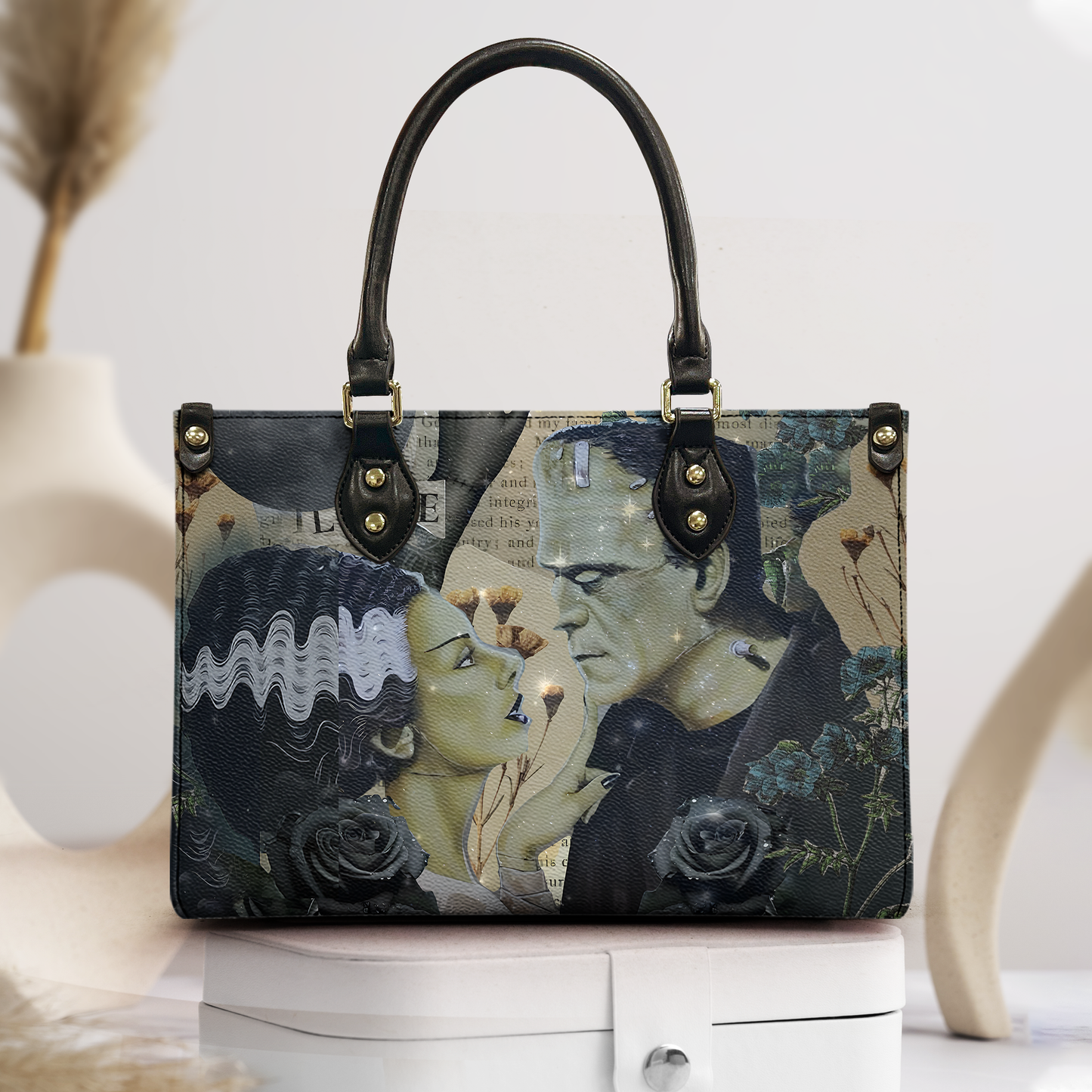 Frankenstein & Bride Leather Handbag