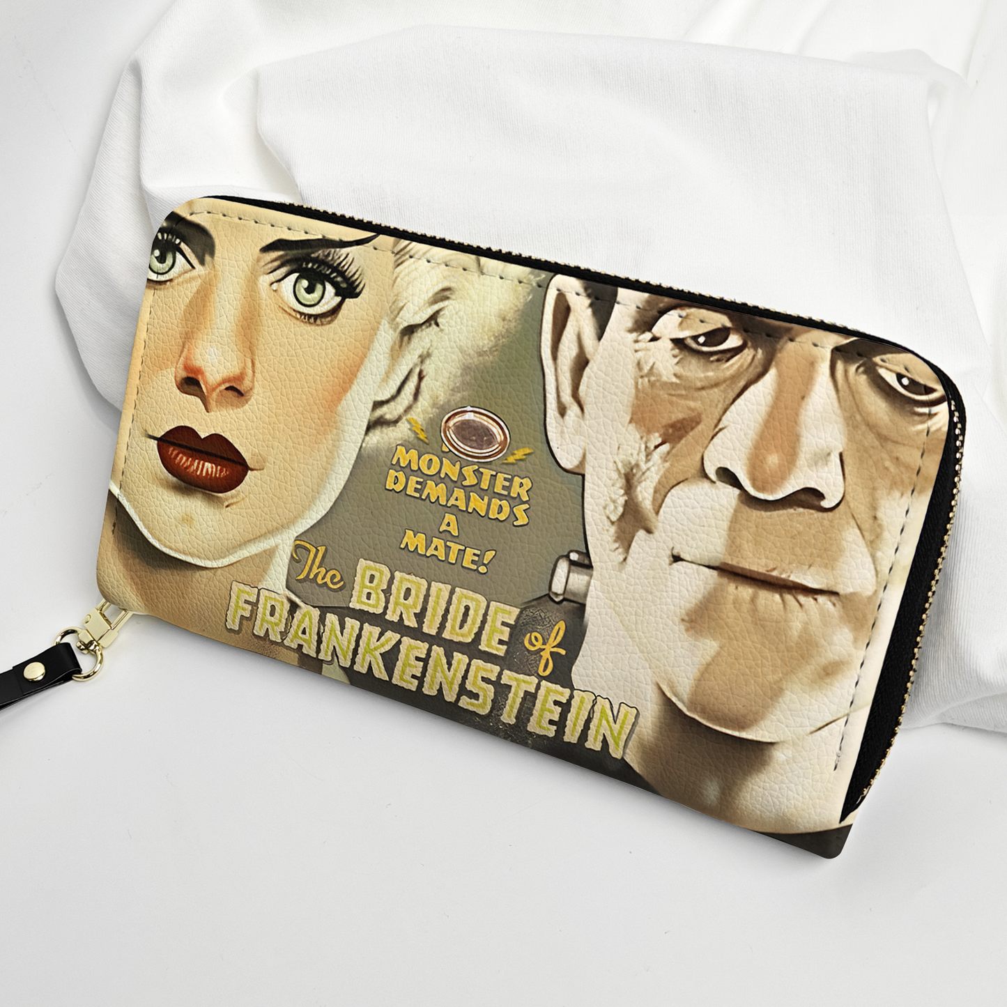 The Bride of Frankenstein Vintage Horror Leather Handbag & Wallet Set
