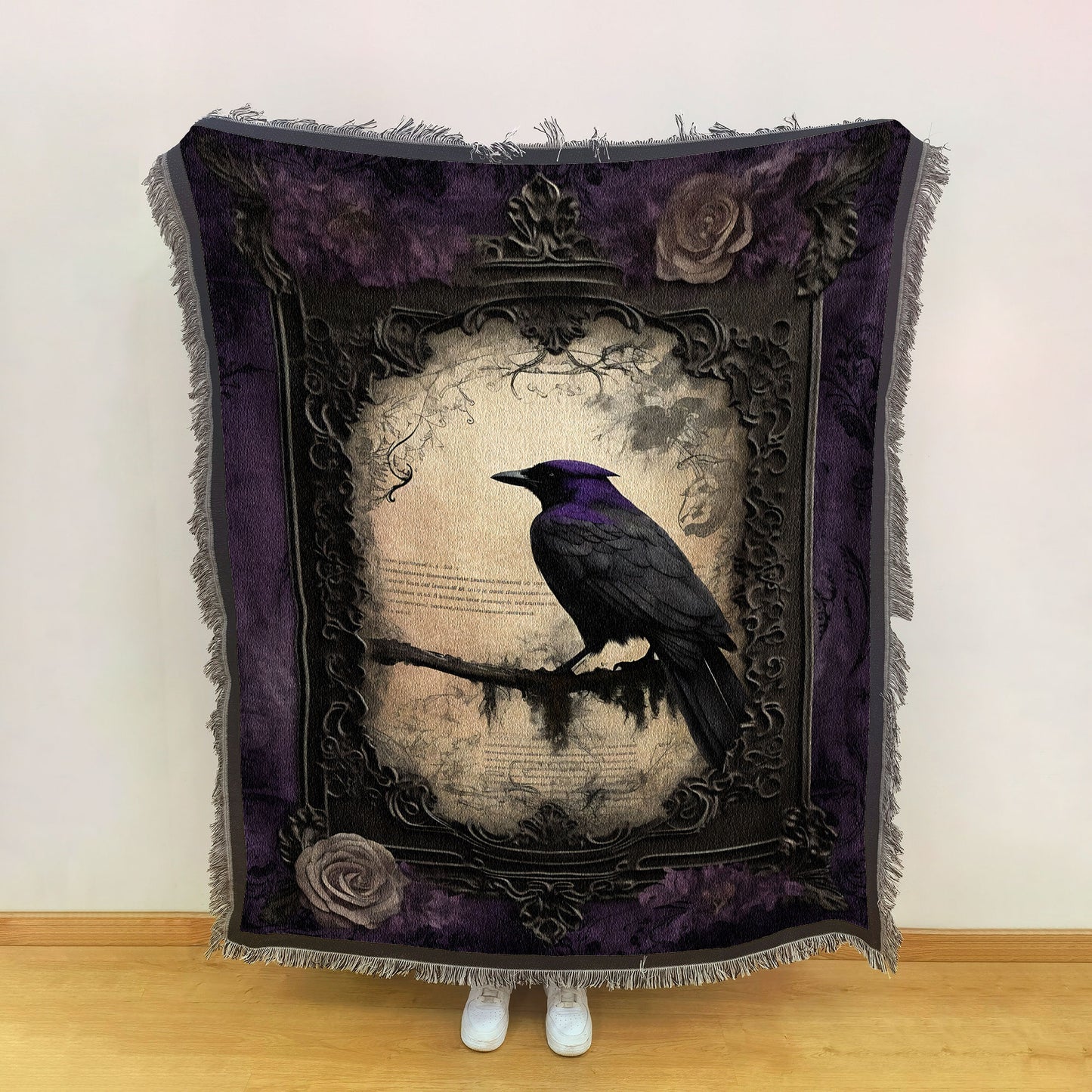 The Raven Woven Blanket – Inspired by Edgar Allan Poe