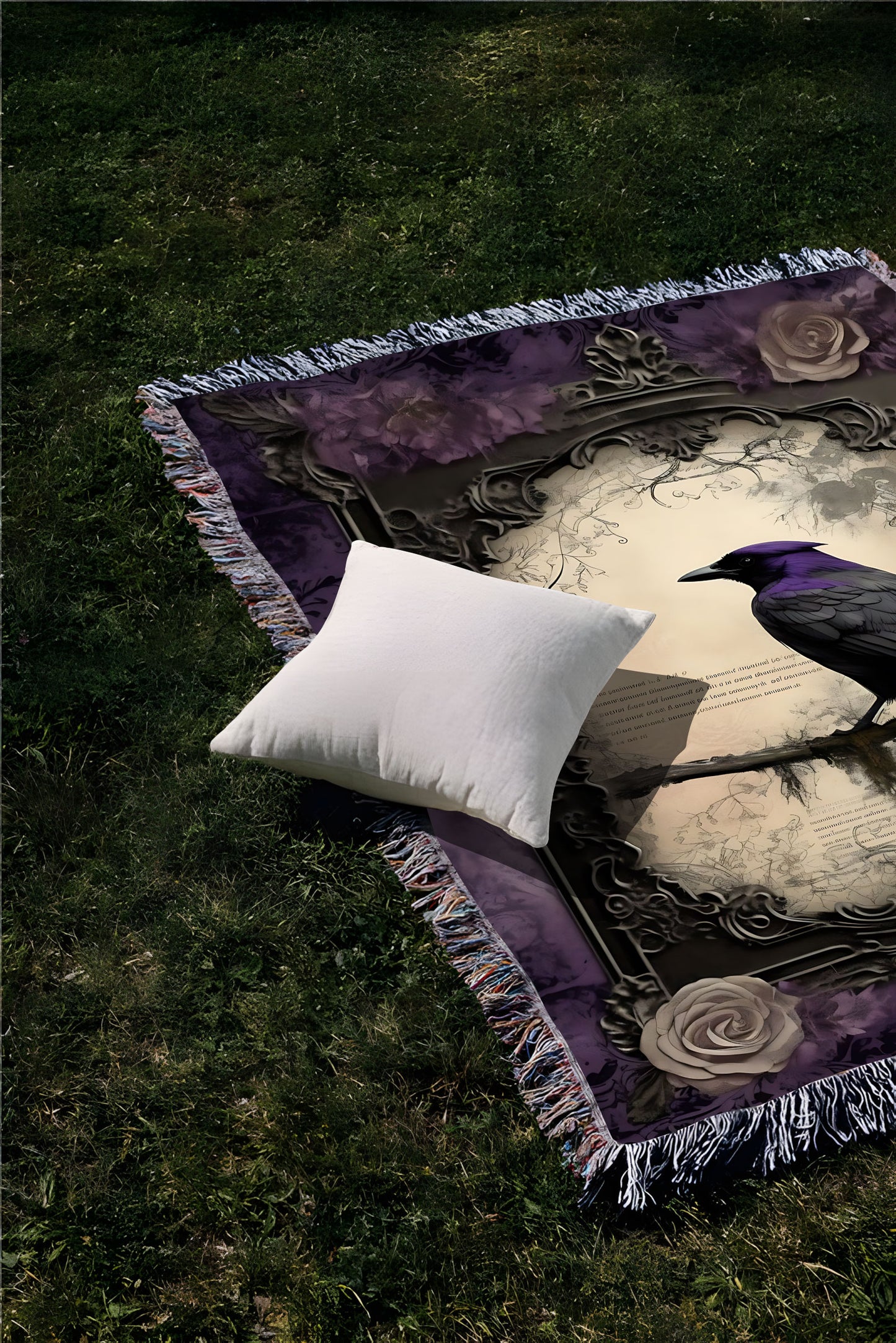 The Raven Woven Blanket – Inspired by Edgar Allan Poe